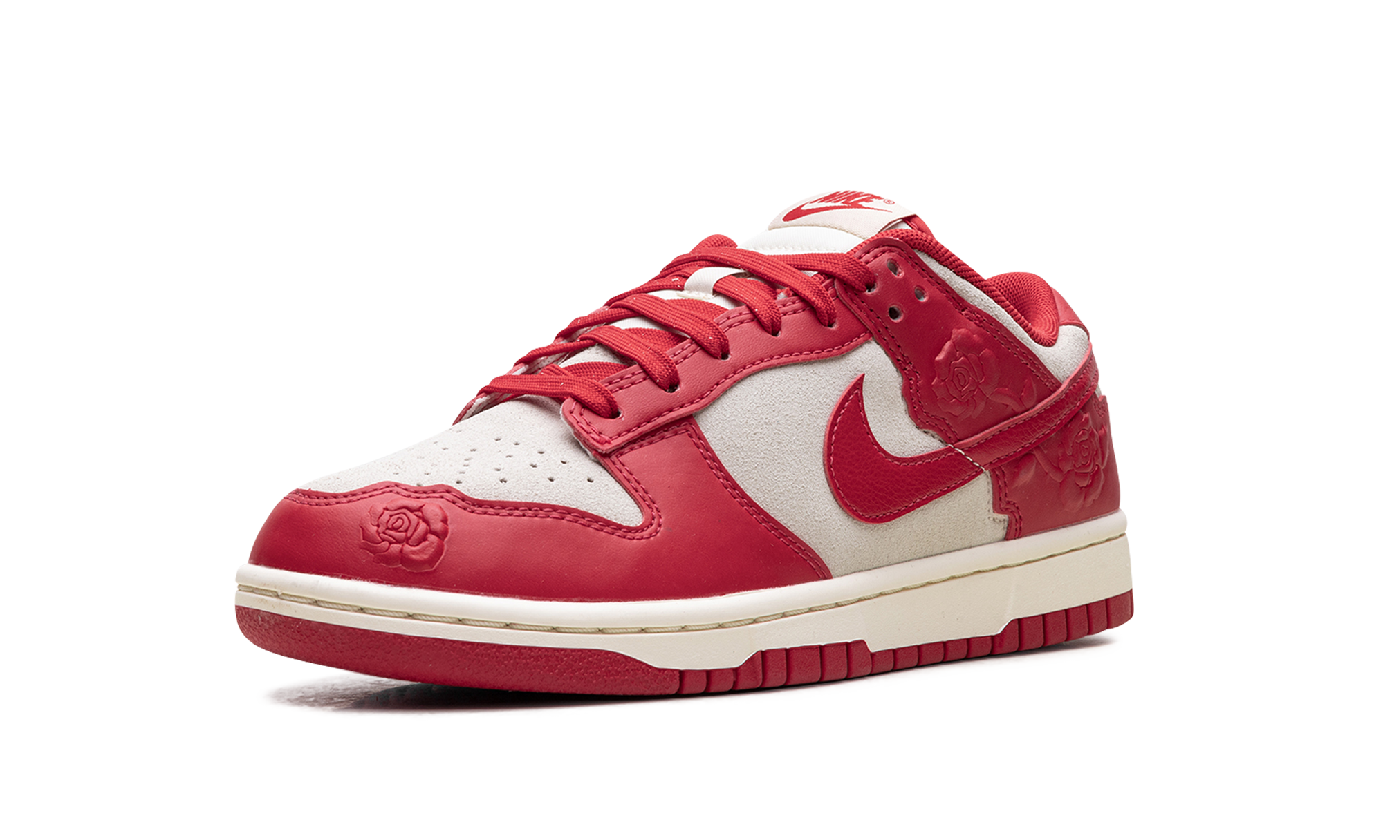 nike dunk low red roses women s+HF1986-100+left diagnol single view