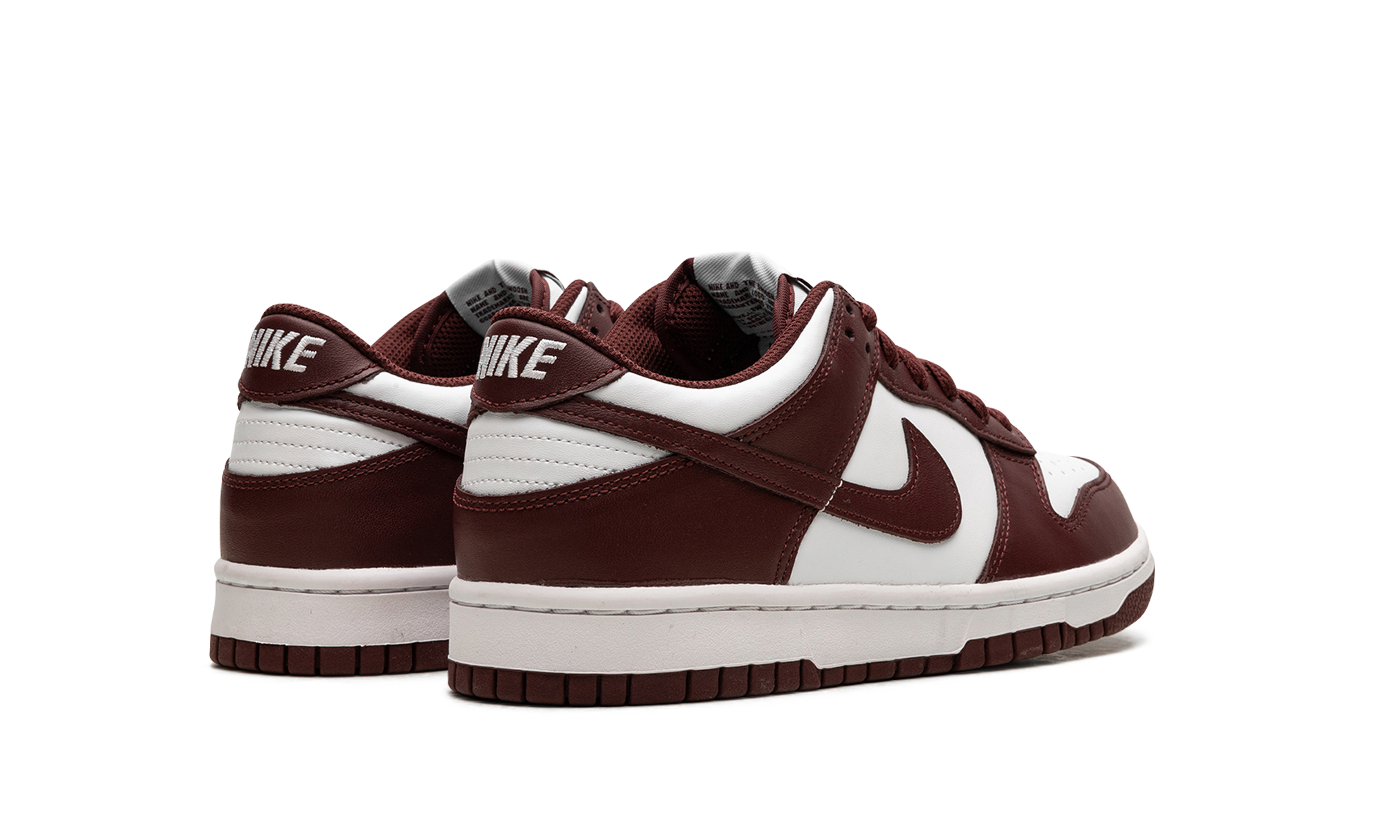 nike dunk low redwood gs+FB9109-115+diagnol right behind view