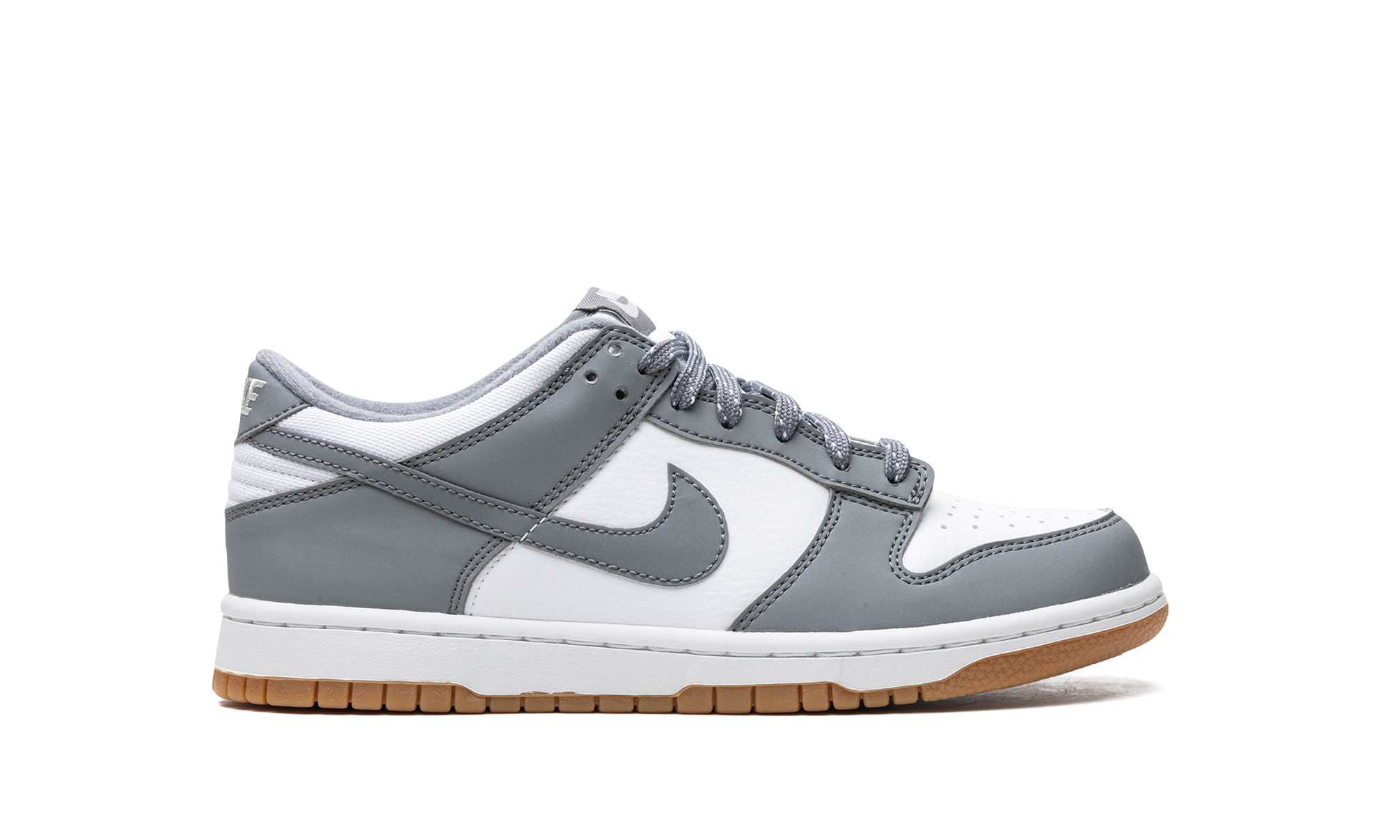 nike dunk low reflective grey gs+FV0374-100+right view