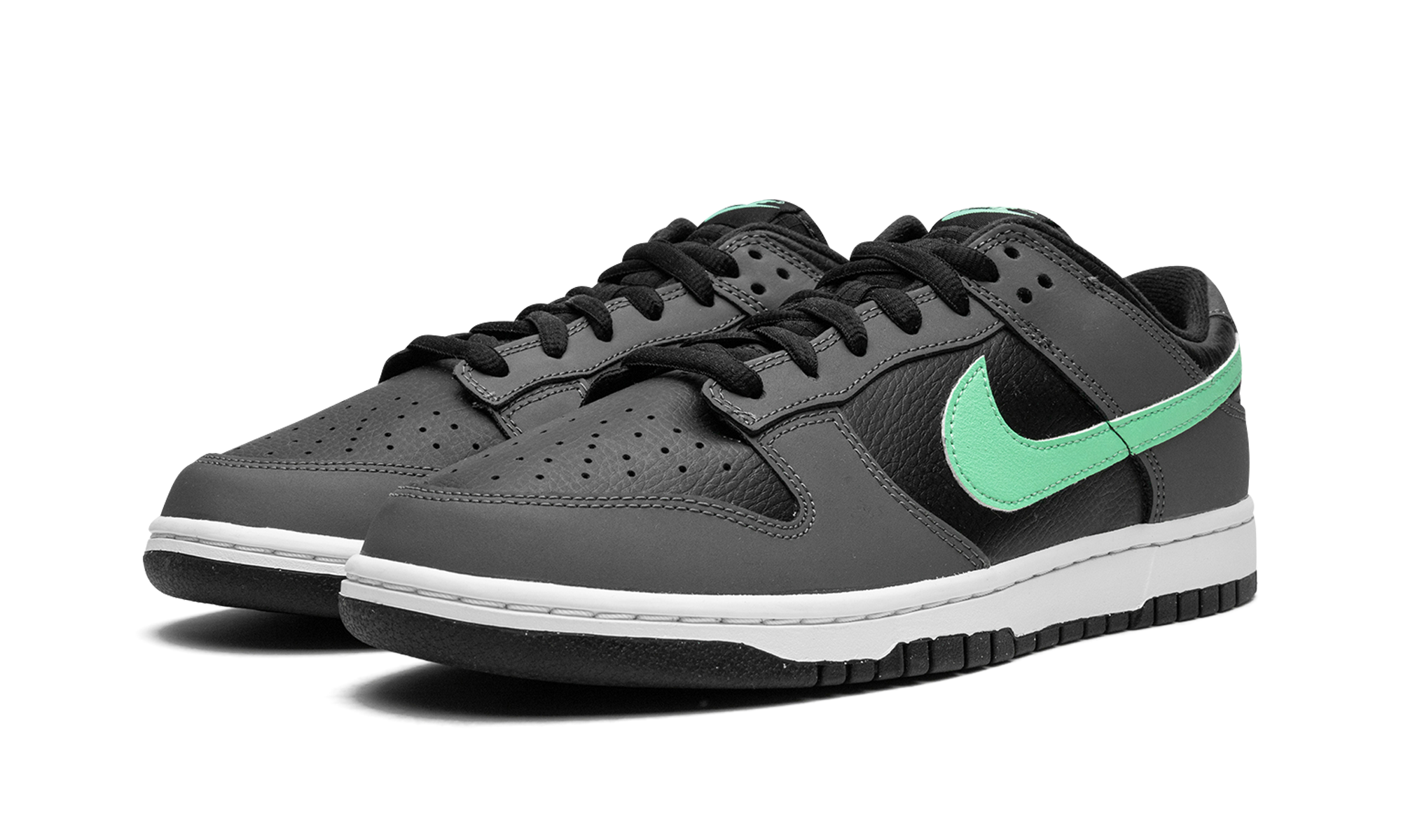 nike dunk low retro green glow+FB3359-001+diagnol left view
