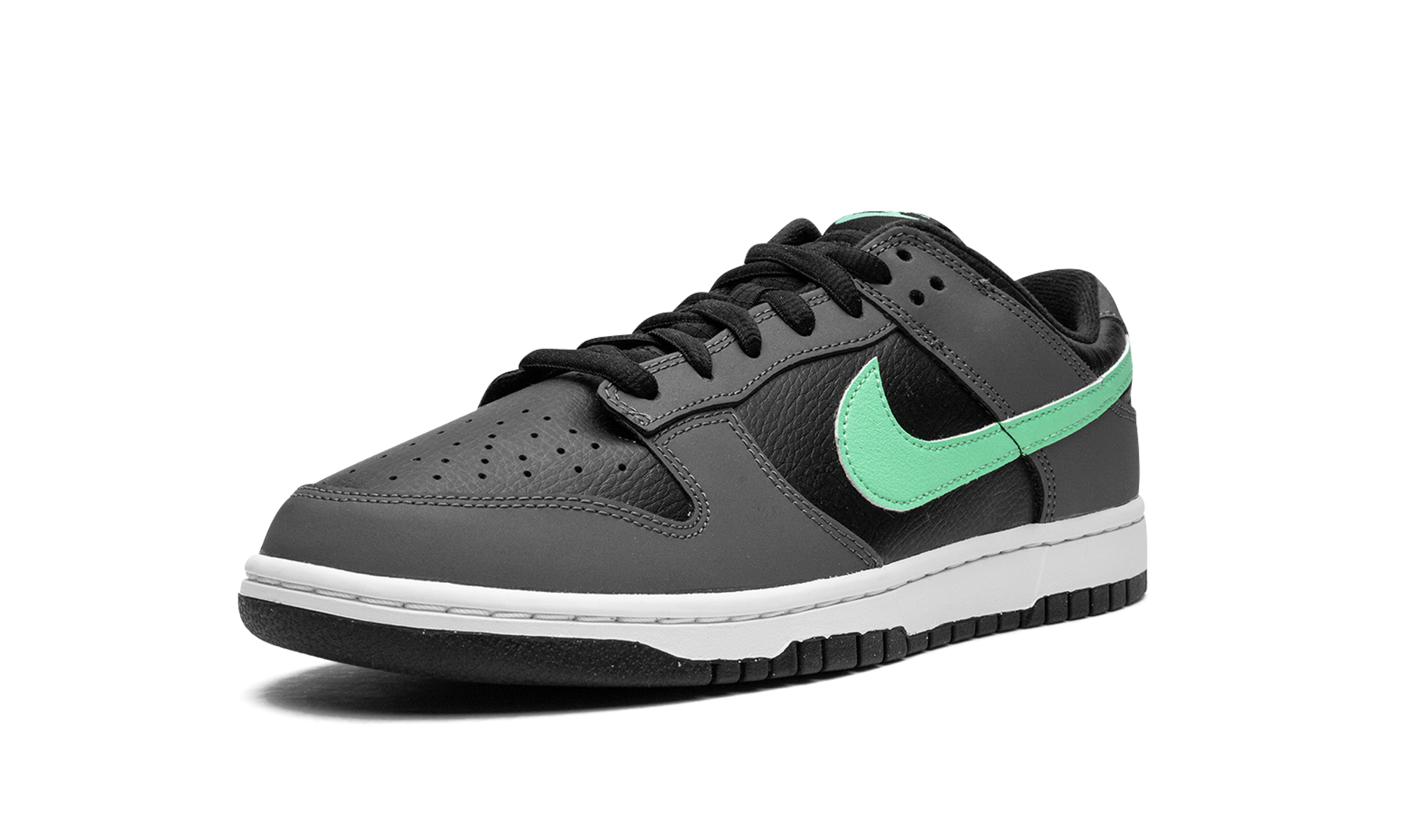 nike dunk low retro green glow+FB3359-001+left diagnol single view