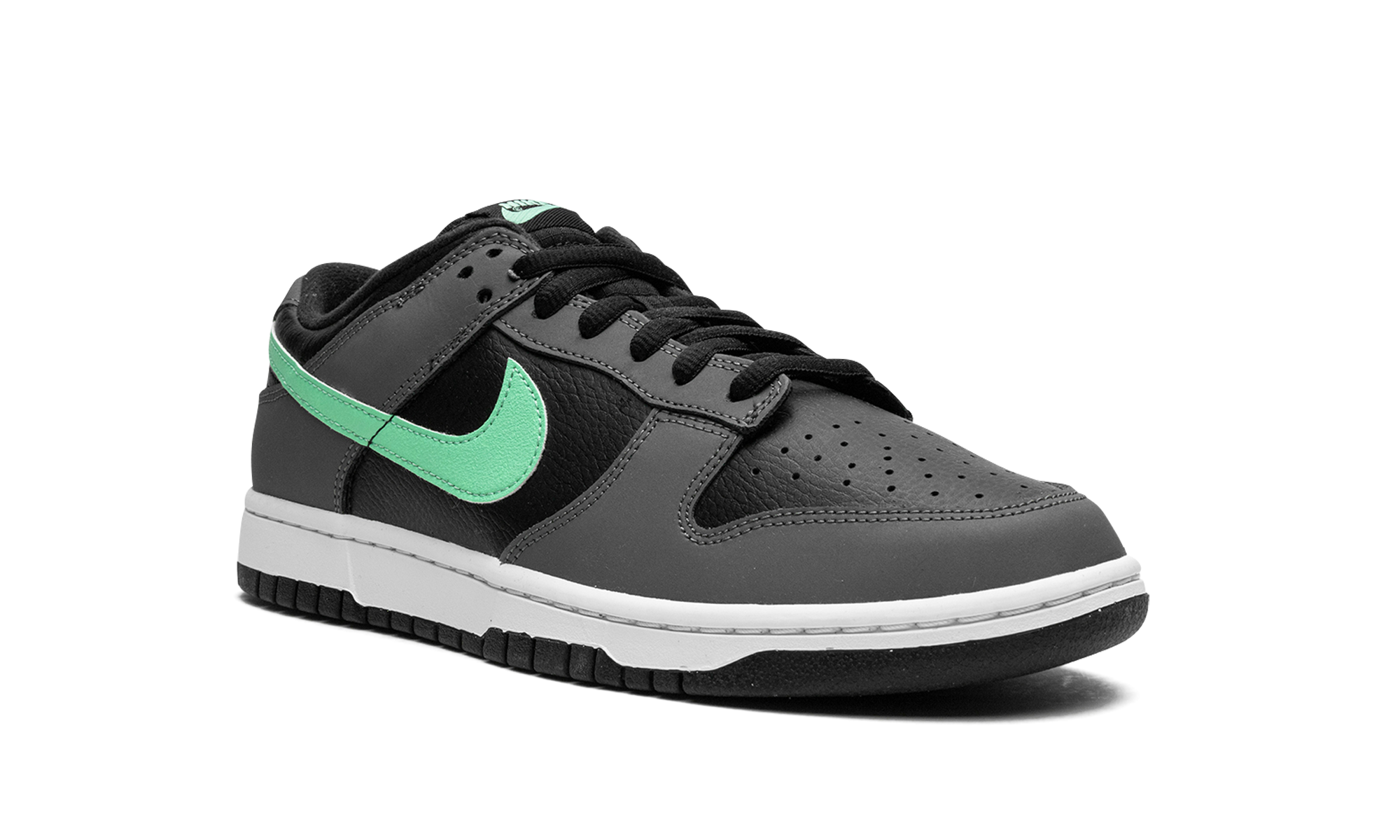 nike dunk low retro green glow+FB3359-001+diagnol right view