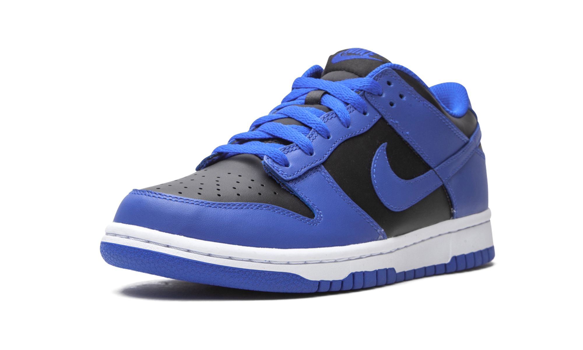nike dunk low retro hyper cobalt gs+CW1590-001+left diagnol single view