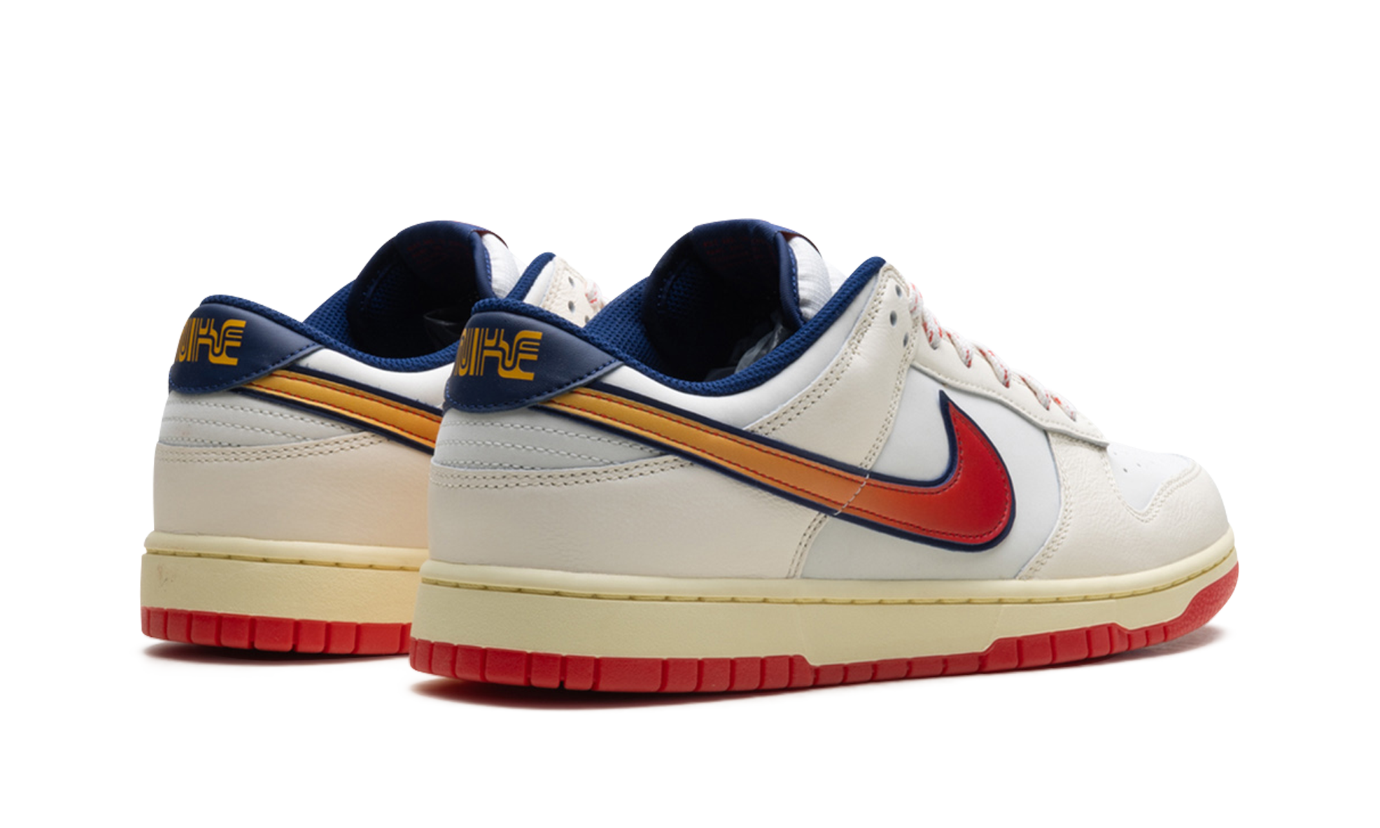nike dunk low retro lettering+HV5749-110+diagnol right behind view