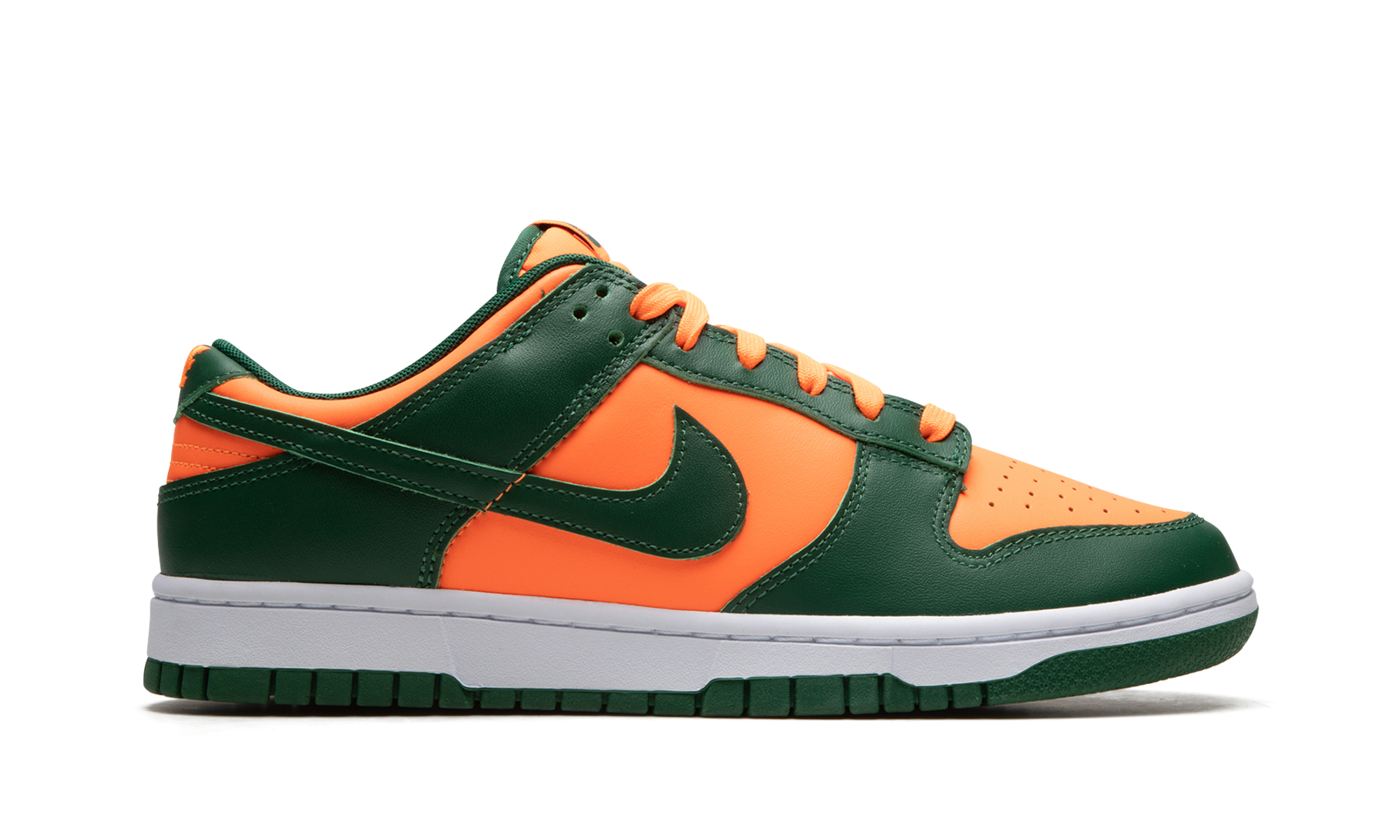 nike dunk low retro miami hurricanes+DD1391-300+right view