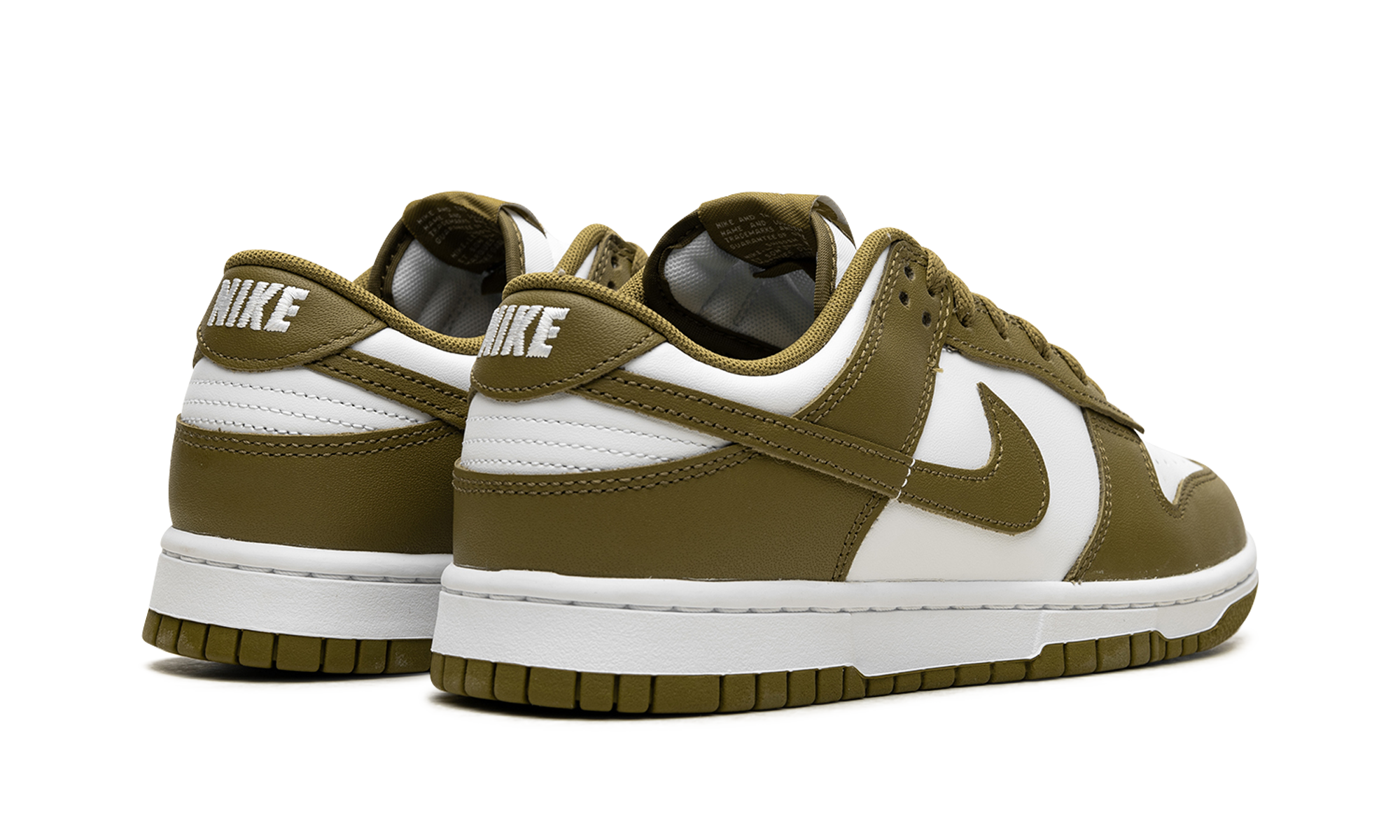 nike dunk low retro pacific moss+DV0833-105+diagnol right behind view