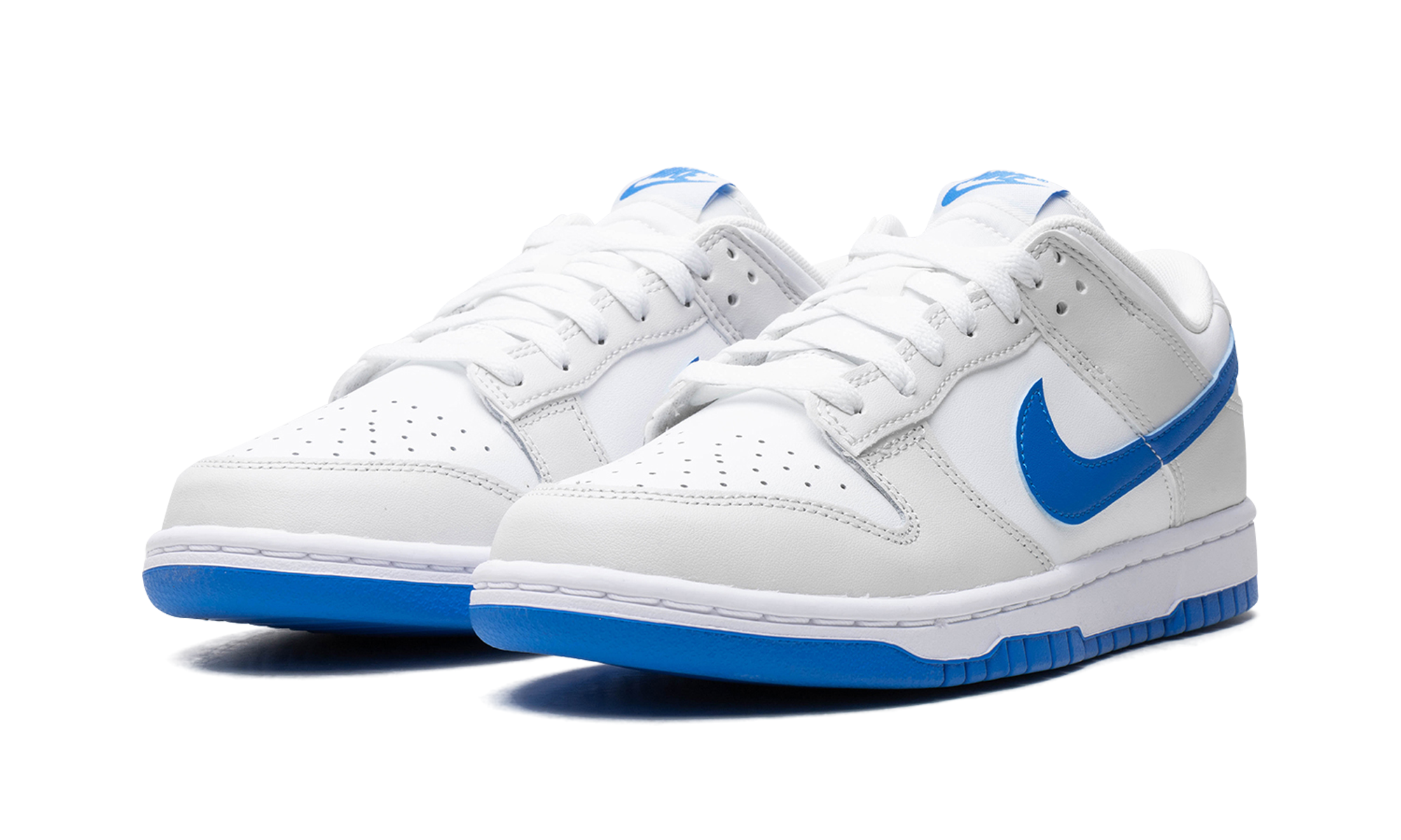 nike dunk low retro photo blue+DV0831-108+diagnol left view