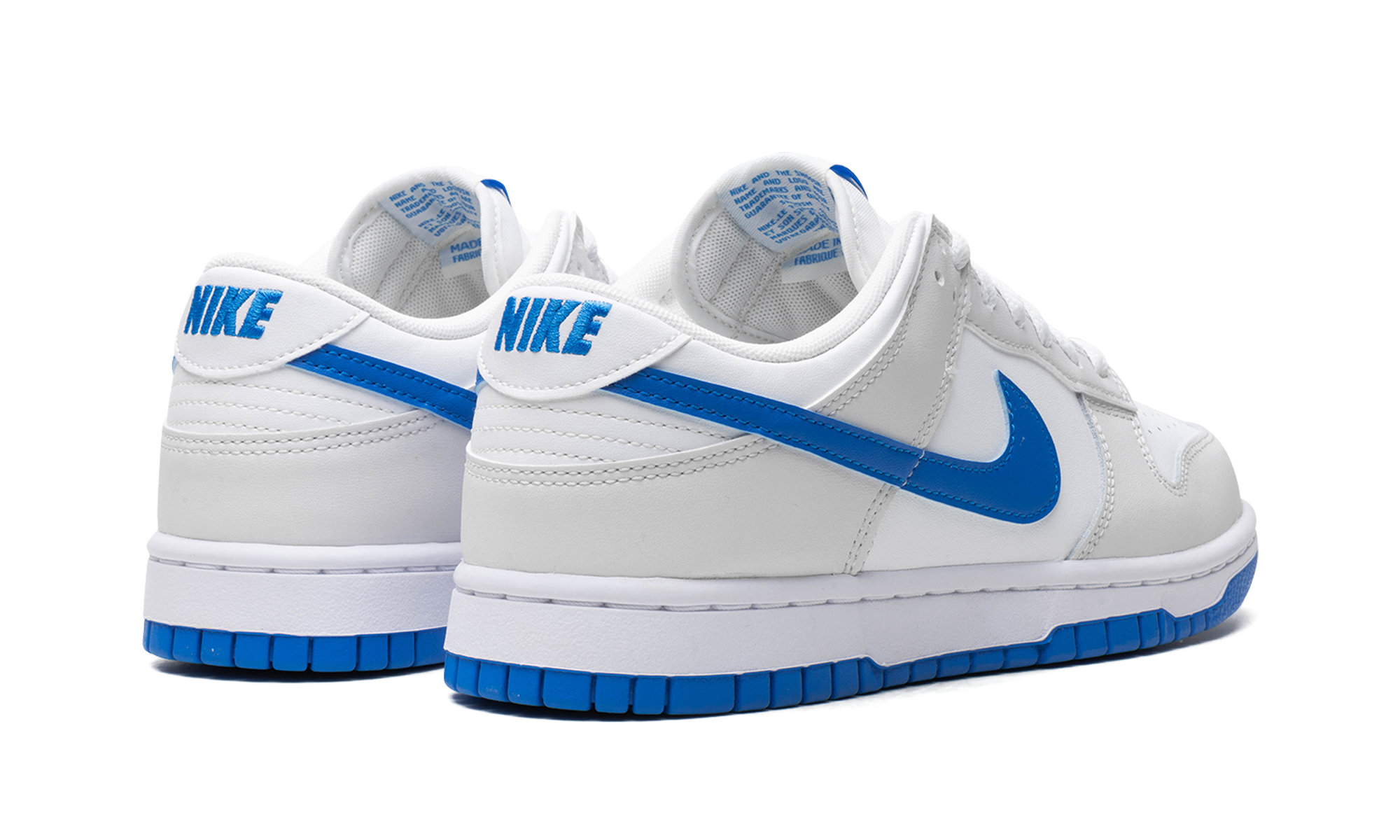 nike dunk low retro photo blue+DV0831-108+diagnol right behind view