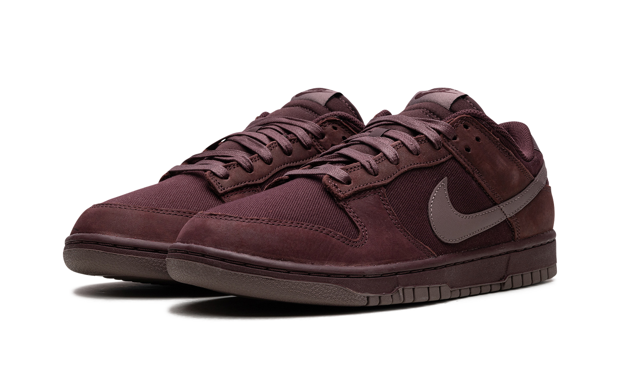 nike dunk low retro premium burgundy crush+FB8895-600+diagnol left view