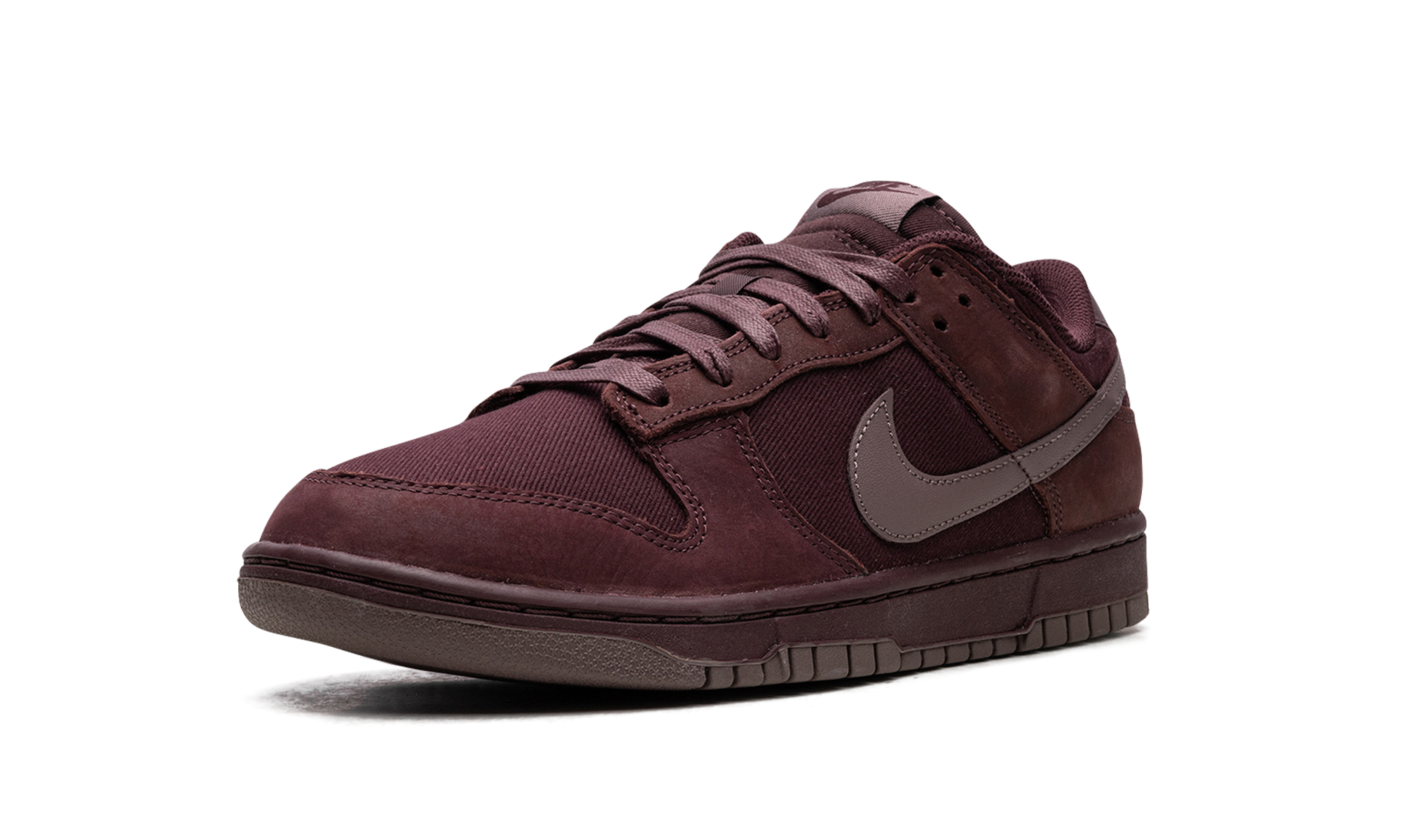 nike dunk low retro premium burgundy crush+FB8895-600+left diagnol single view