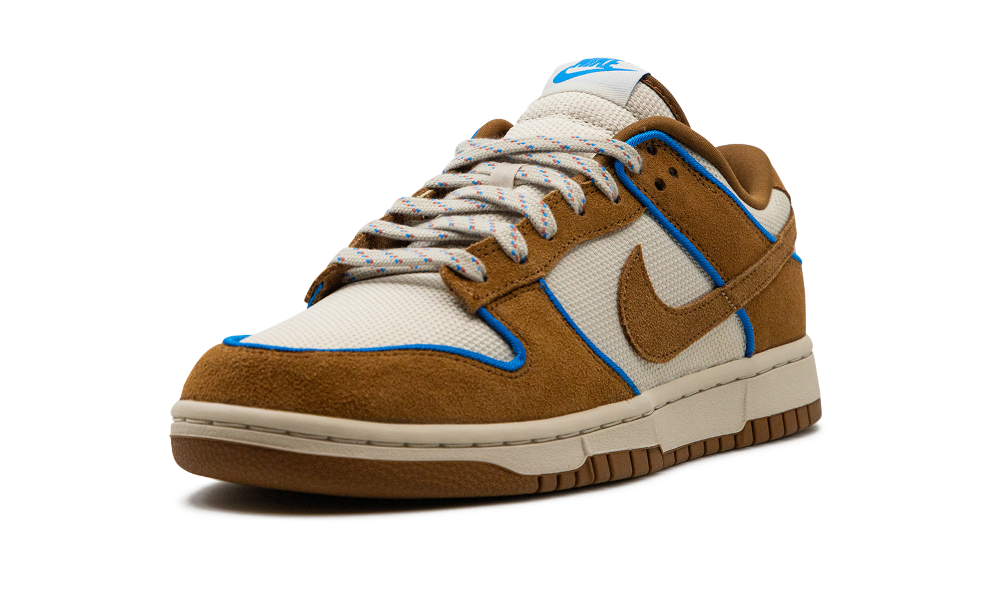 nike dunk low retro premium light british tan+FN5825-100+left diagnol single view