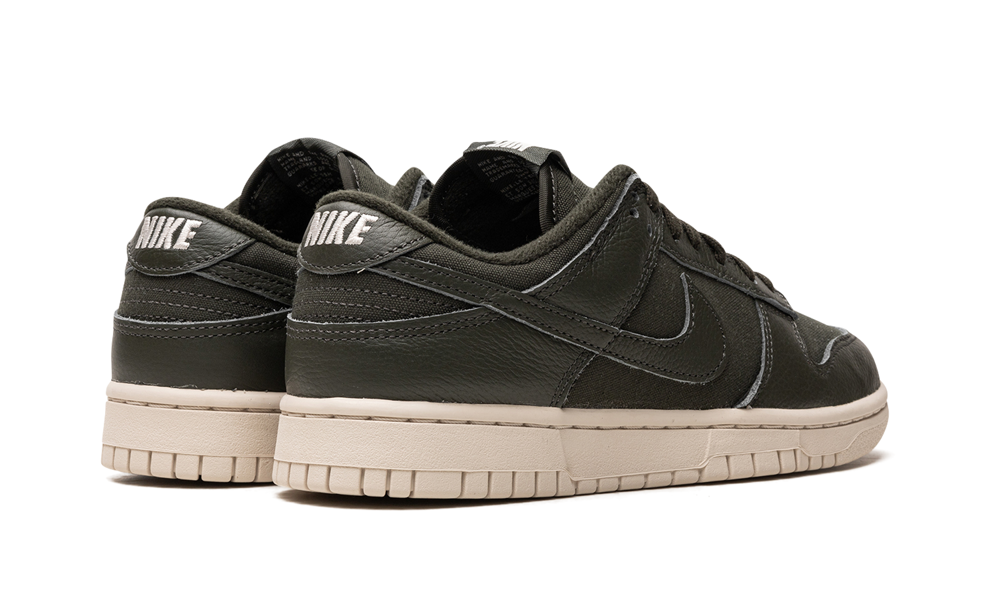 nike dunk low retro prm sequoia+DZ2538-300+diagnol right behind view