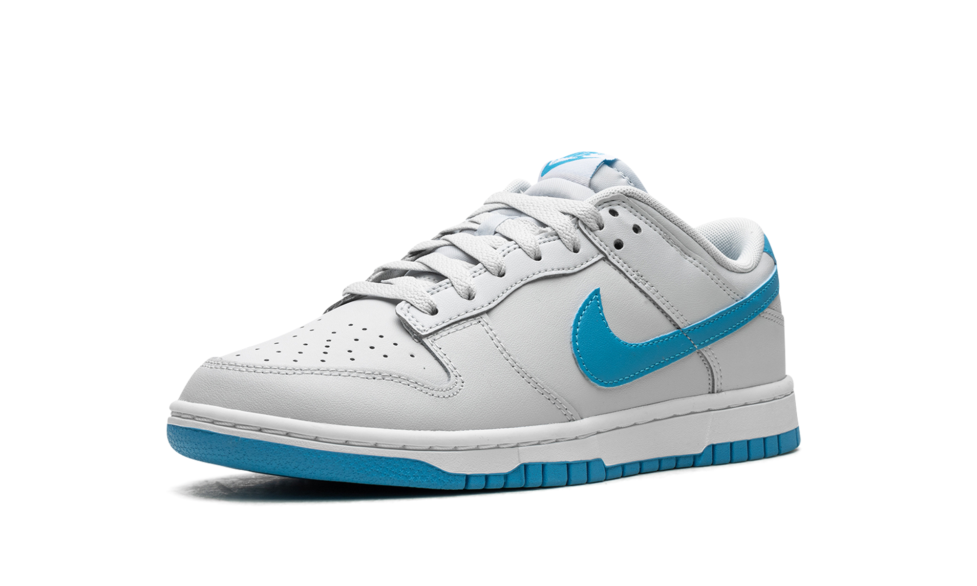nike dunk low retro pure platinum blue lightning+DV0831-001+left diagnol single view