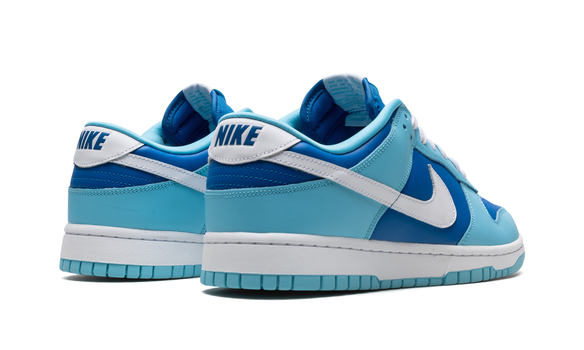 nike dunk low retro qs argon 2022+DM0121-400+diagnol right behind view