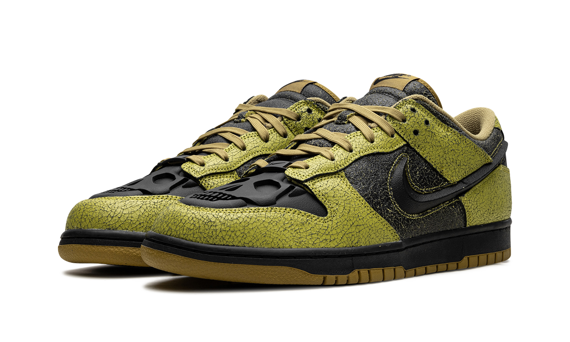nike dunk low retro qs halloween skull+HV6103-300+diagnol left view
