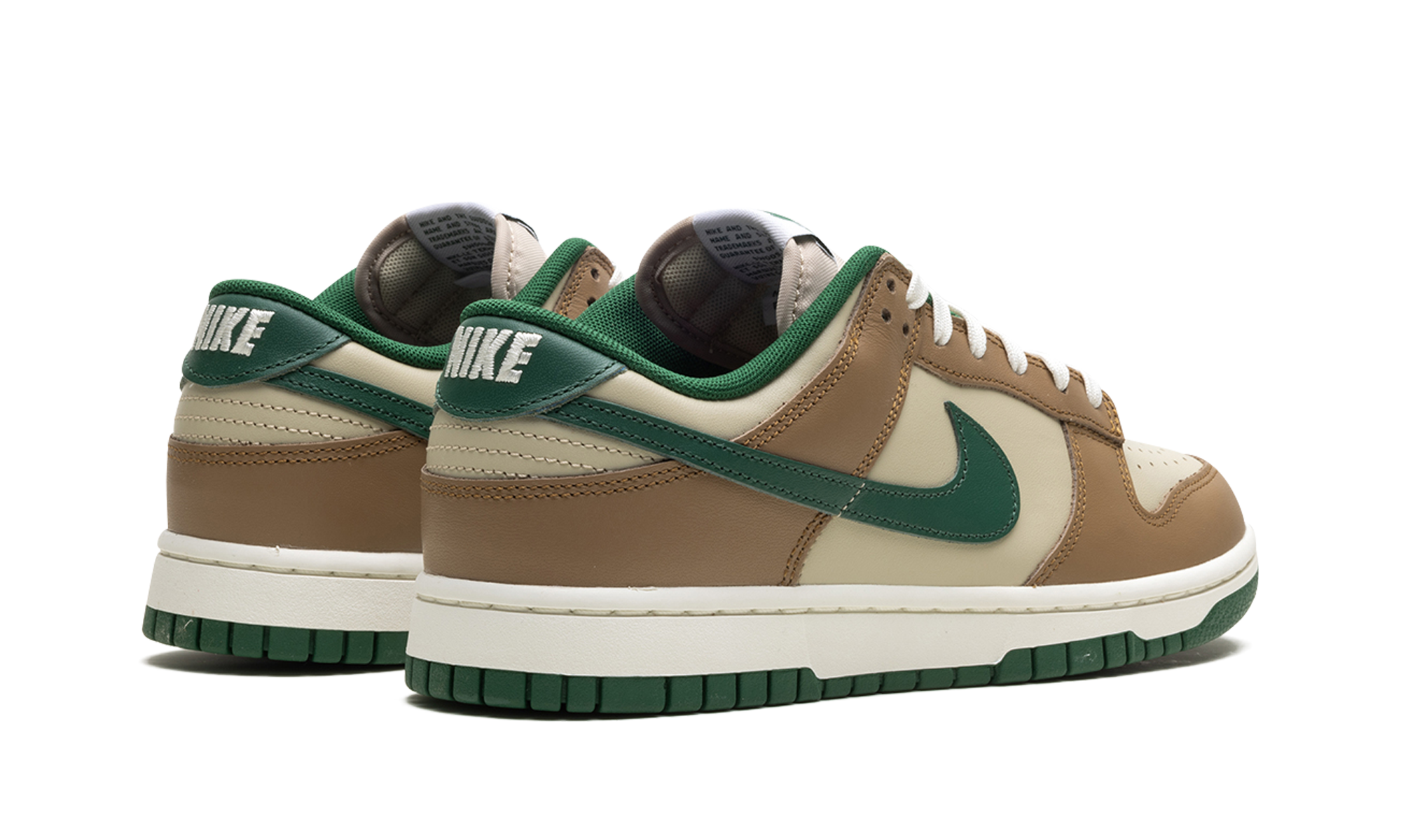 nike dunk low retro rattan gorge green+FB7160-231+diagnol right behind view
