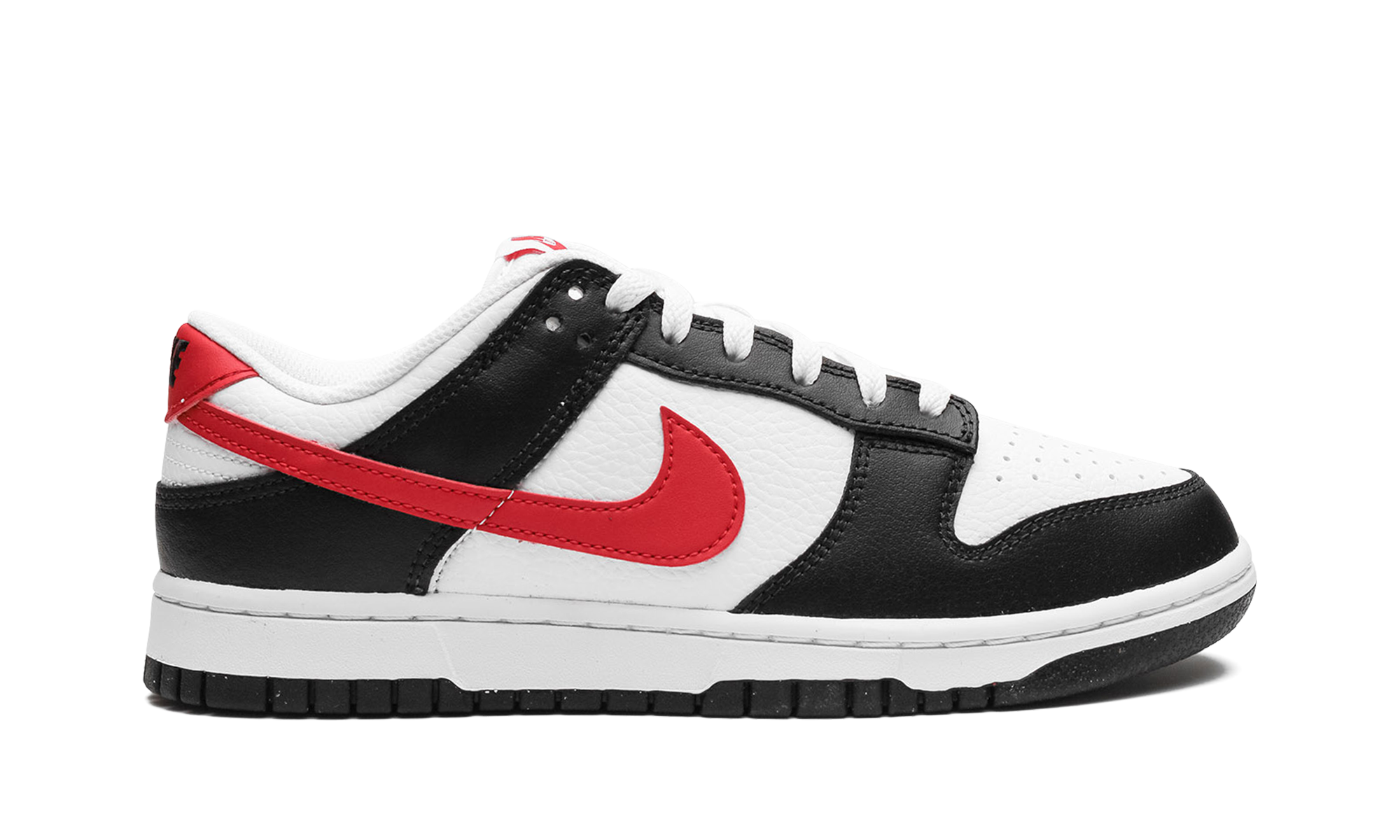 nike dunk low retro red swoosh panda+FB3354-001+right view