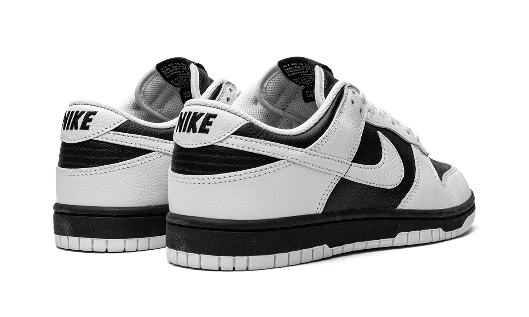 nike dunk low retro reverse panda+FD9064-011+diagnol right behind view