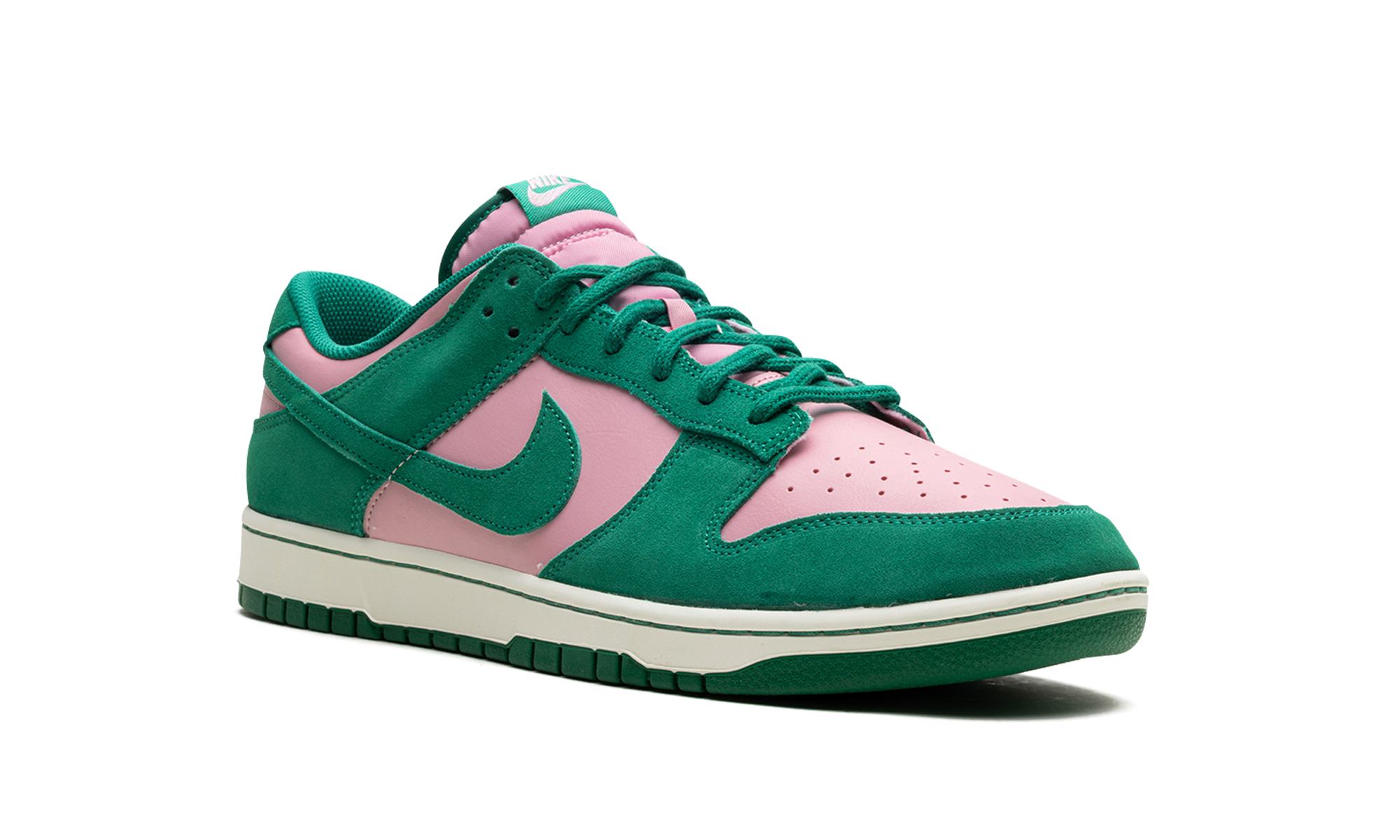 nike dunk low retro se medium soft pink malachite+FZ0549-600+diagnol right view