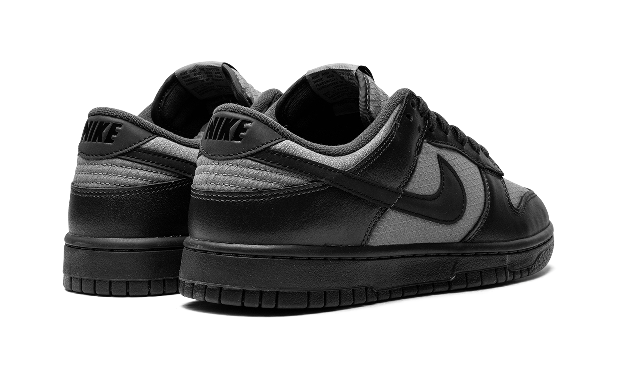 nike dunk low retro se off noir smoke grey+FZ3052-001+diagnol right behind view