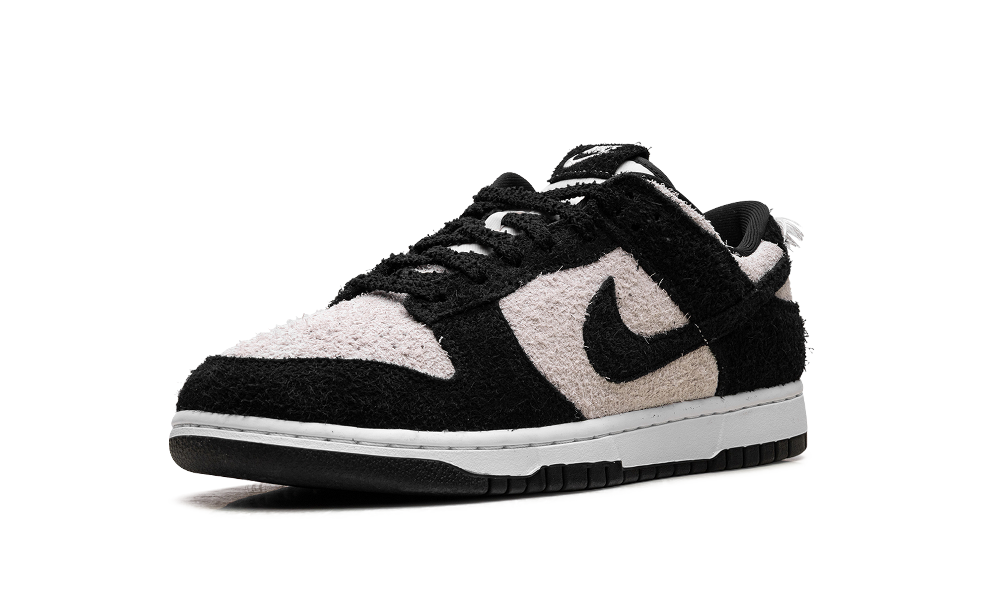 nike dunk low retro se panda monium white black suede+IB2990-100+left diagnol single view