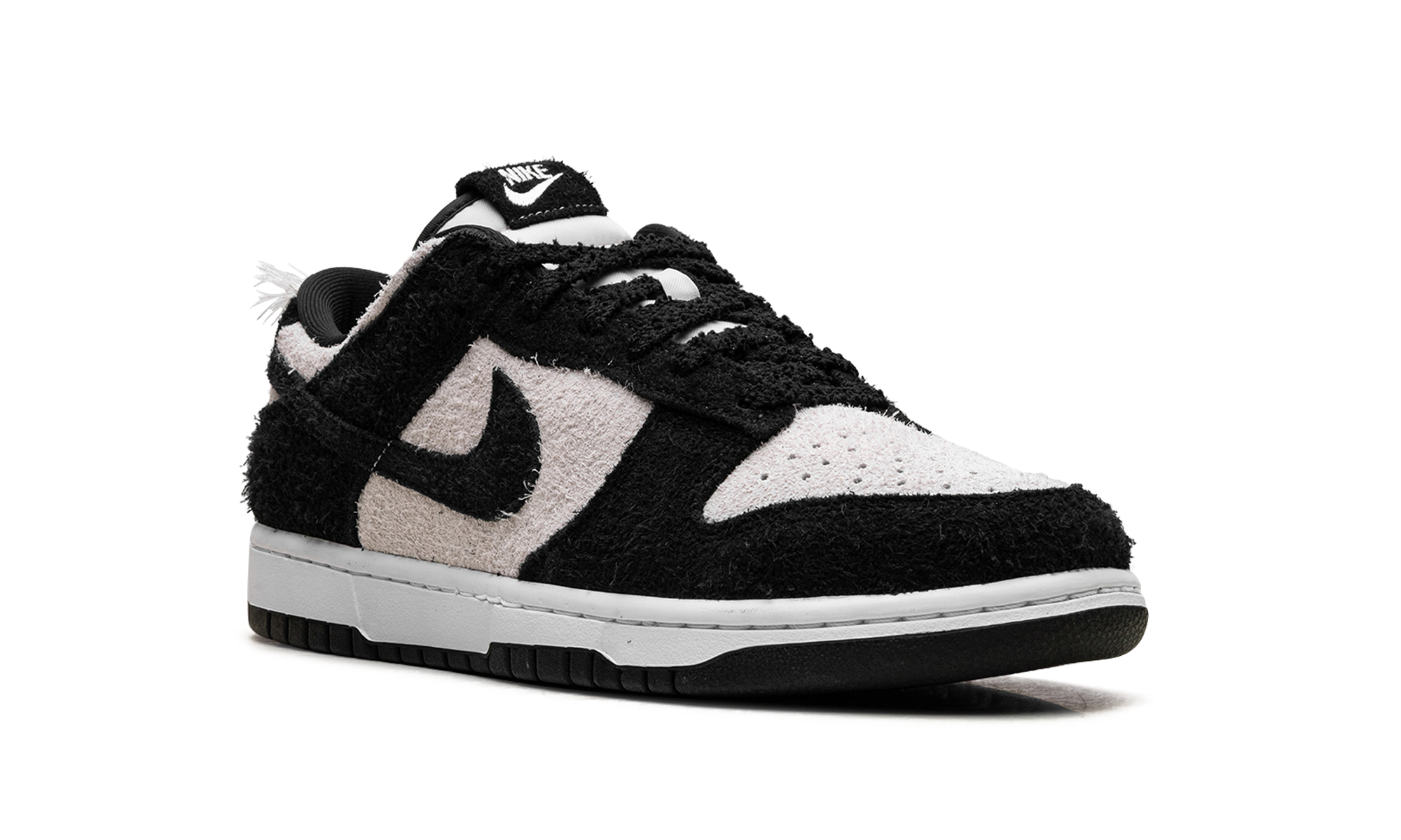 nike dunk low retro se panda monium white black suede+IB2990-100+diagnol right view