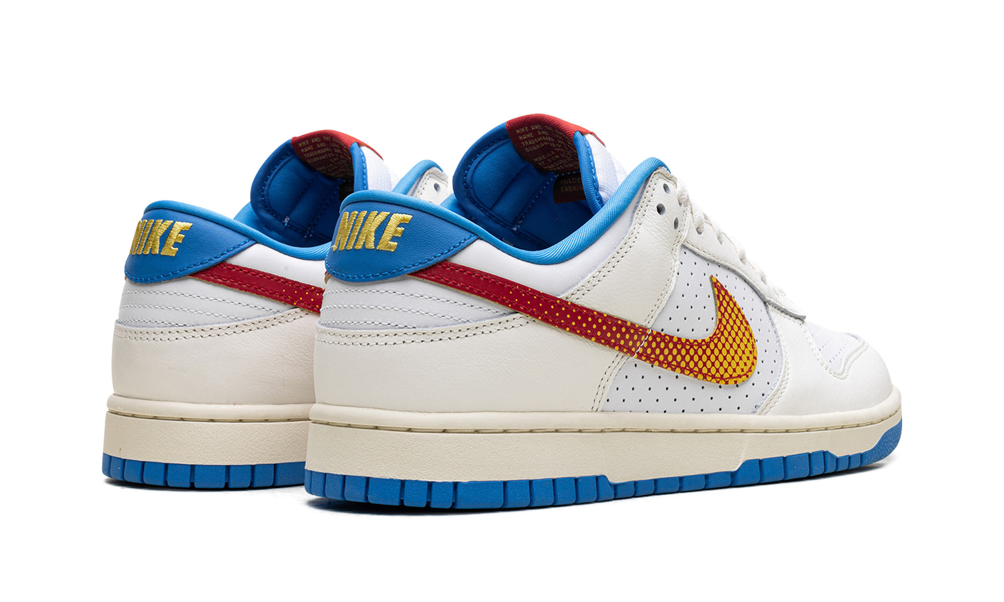 nike dunk low retro se pop art sail photo blue+HQ3613-133+diagnol right behind view