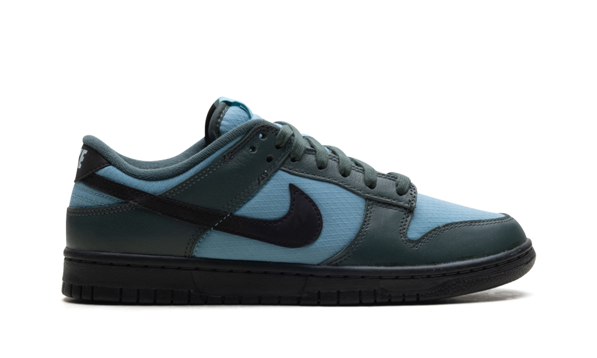 nike dunk low retro se vintage green denim turquoise anthracite black+FZ3052-300+right view