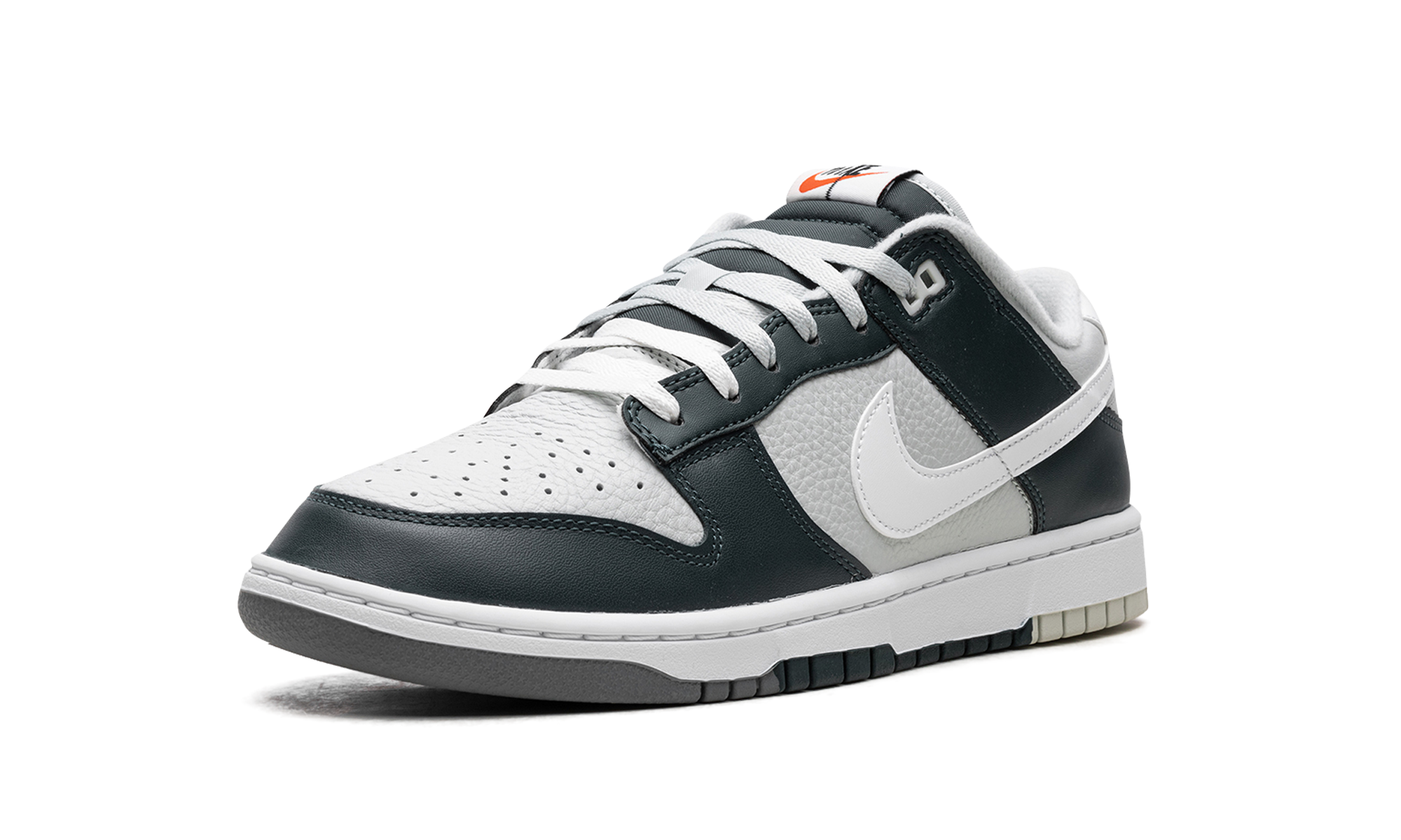 nike dunk low retro split deep jungle+FB8896-300+left diagnol single view