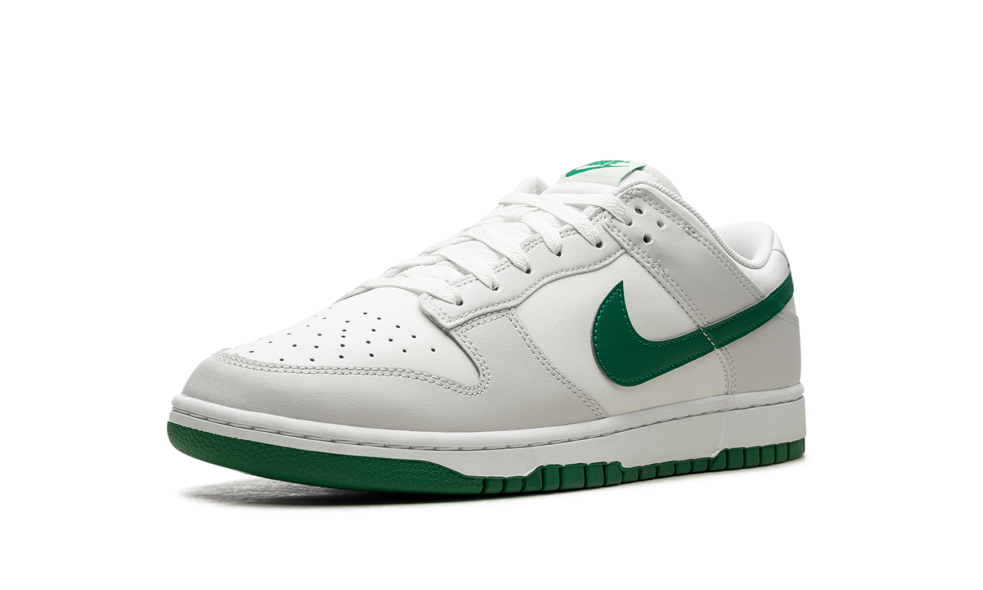 nike dunk low retro summit white malachite+DV0831-107+left diagnol single view