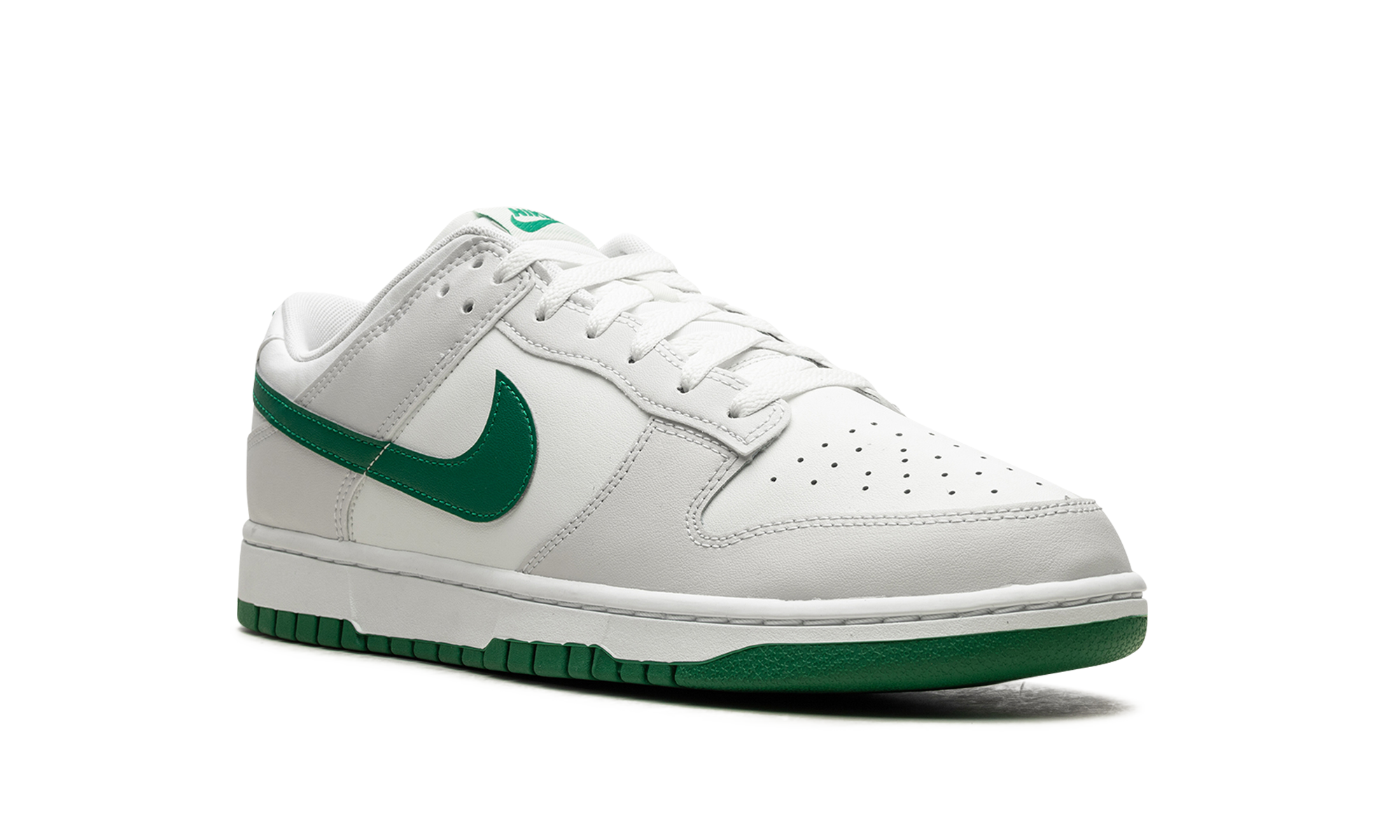 nike dunk low retro summit white malachite+DV0831-107+diagnol right view