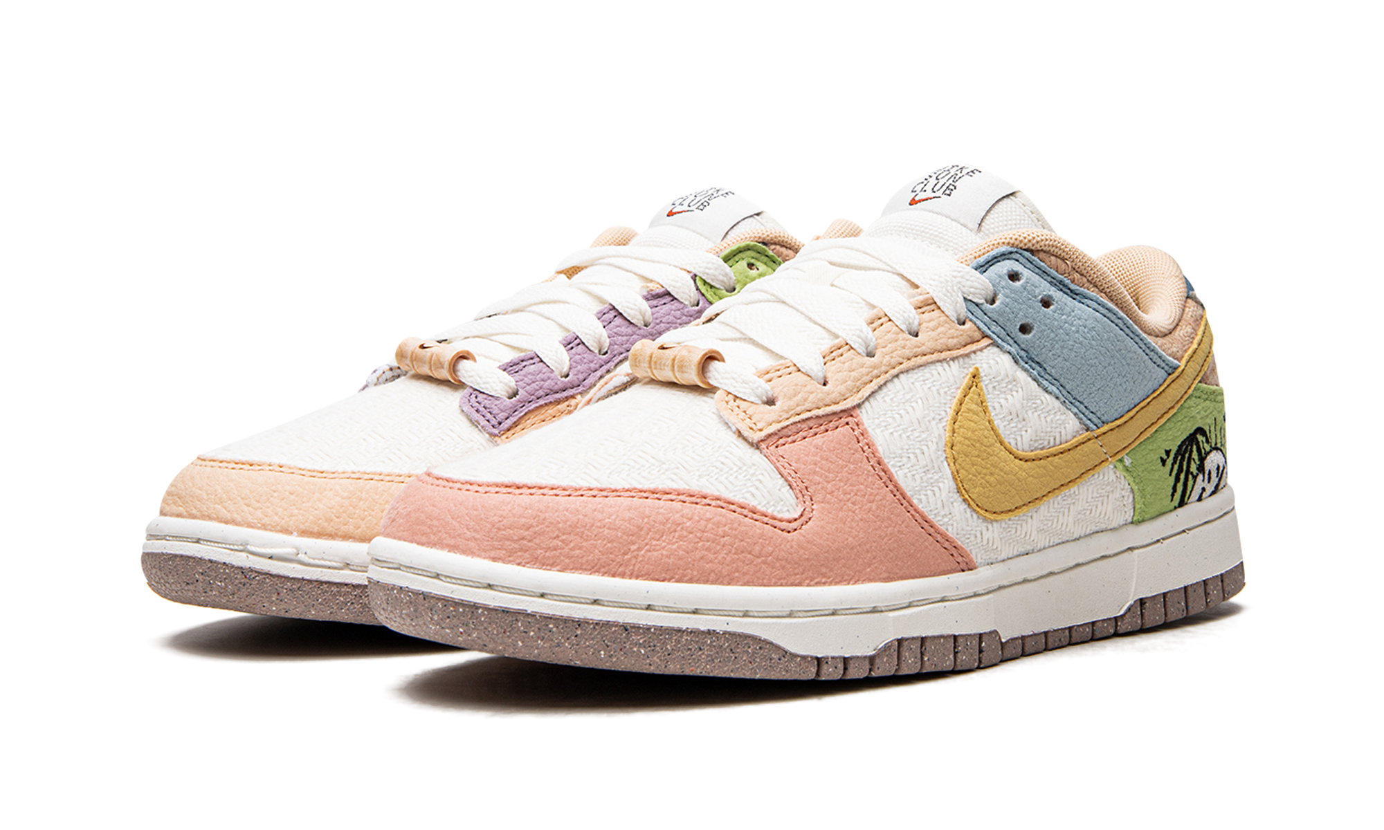 nike dunk low retro sun club multi women s+DQ0265-100+diagnol left view