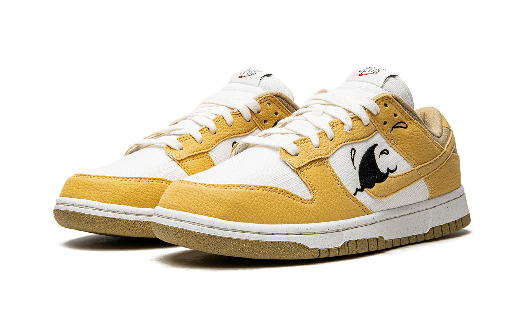 nike dunk low retro sun club wheat grass orange+DV1681-100+diagnol left view
