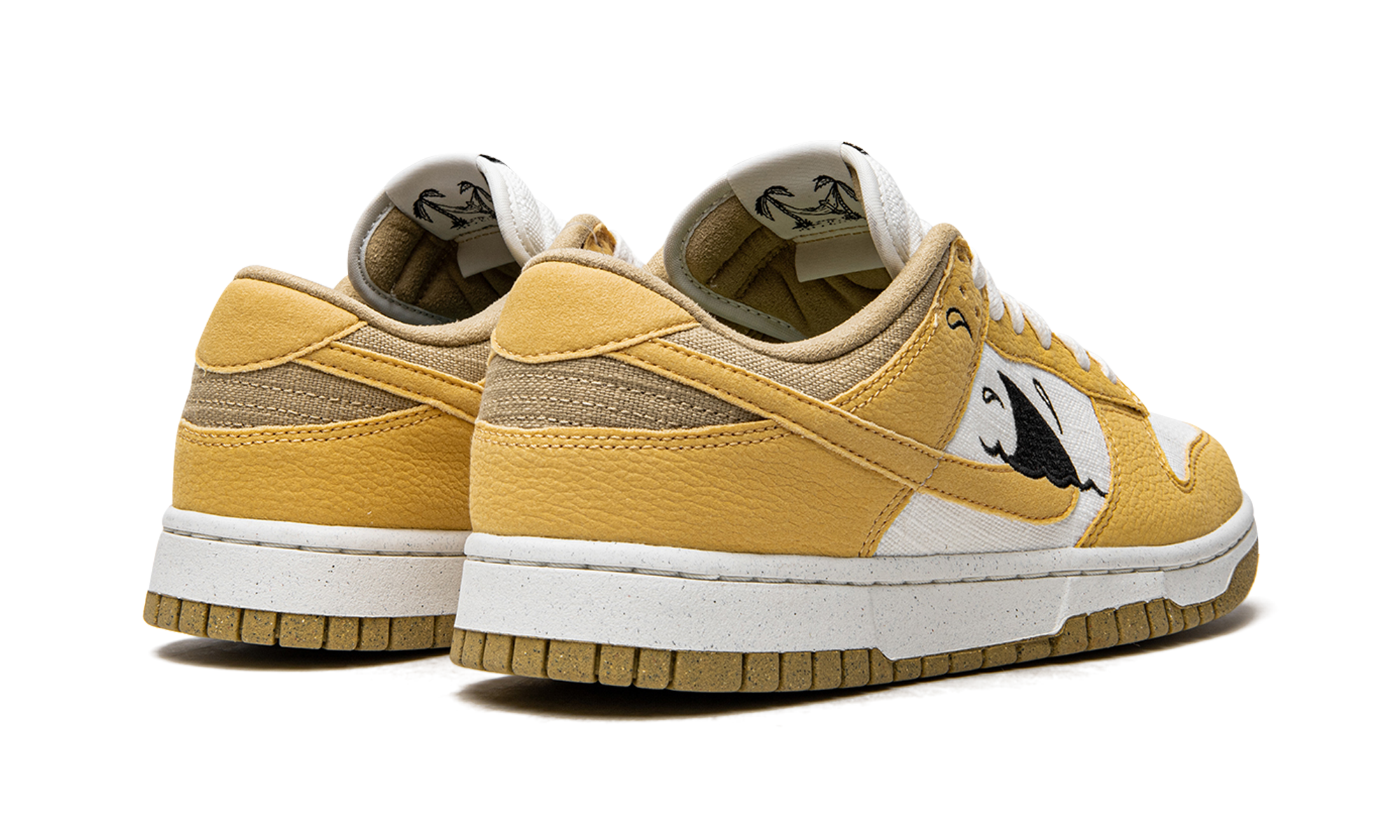 nike dunk low retro sun club wheat grass orange+DV1681-100+diagnol right behind view