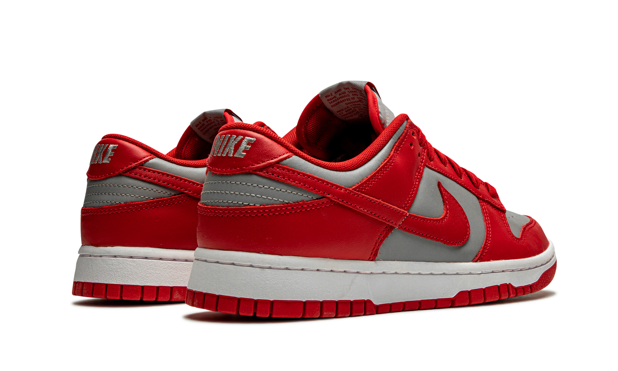 nike dunk low retro unlv 2021+DD1391-002+diagnol right behind view