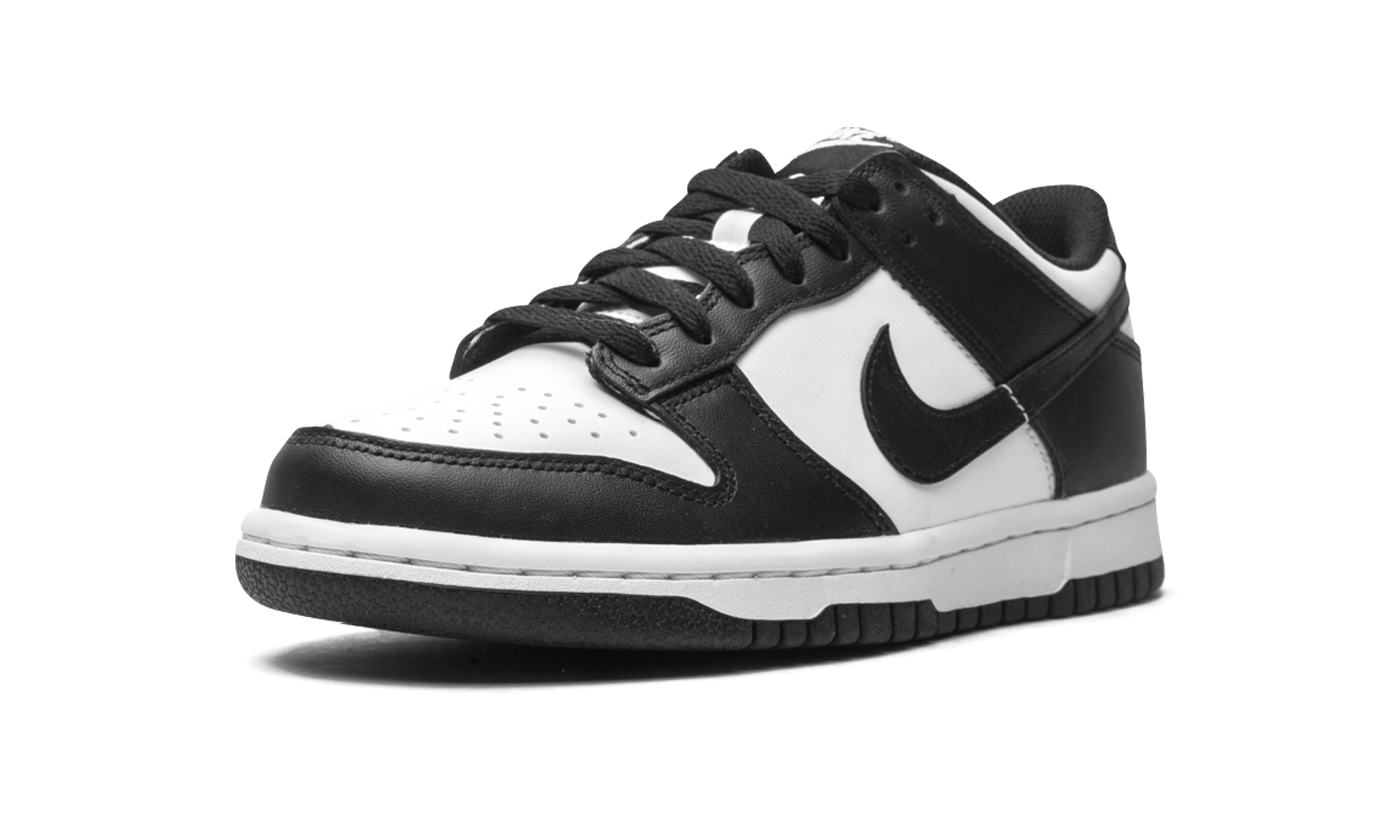 nike dunk low retro white black panda gs+CW1590-100+left diagnol single view