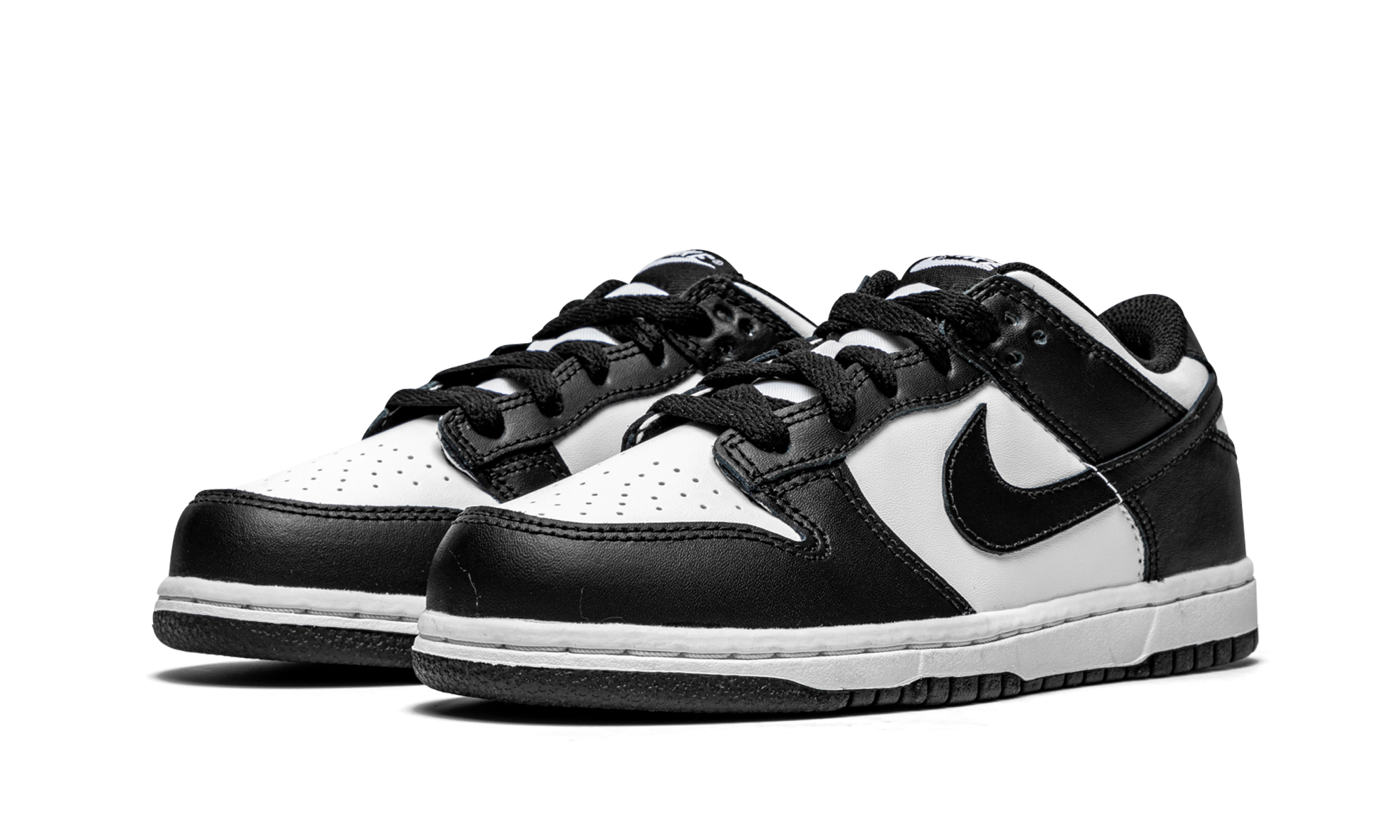 nike dunk low retro white black panda ps+CW1588-100+diagnol left view