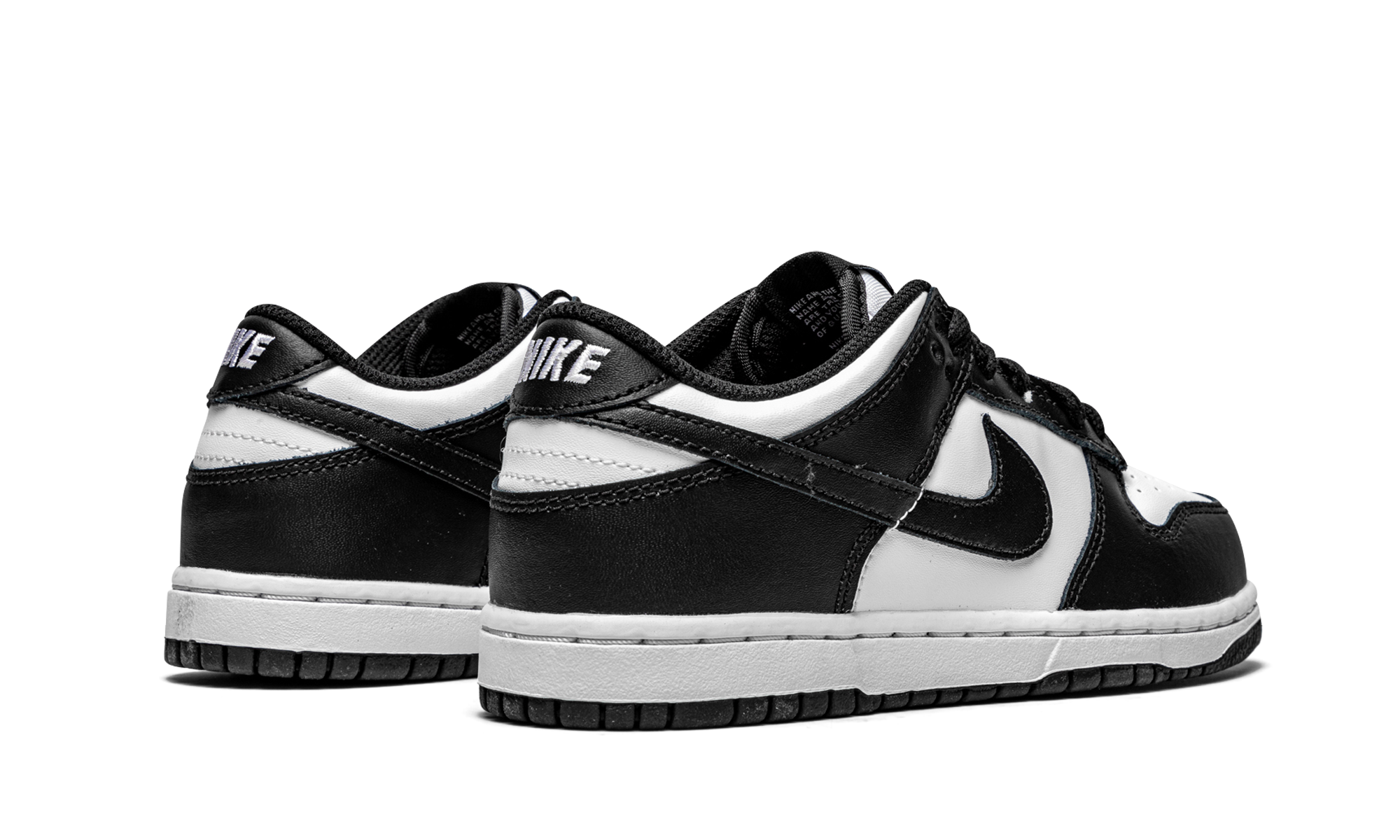 nike dunk low retro white black panda ps+CW1588-100+diagnol right behind view
