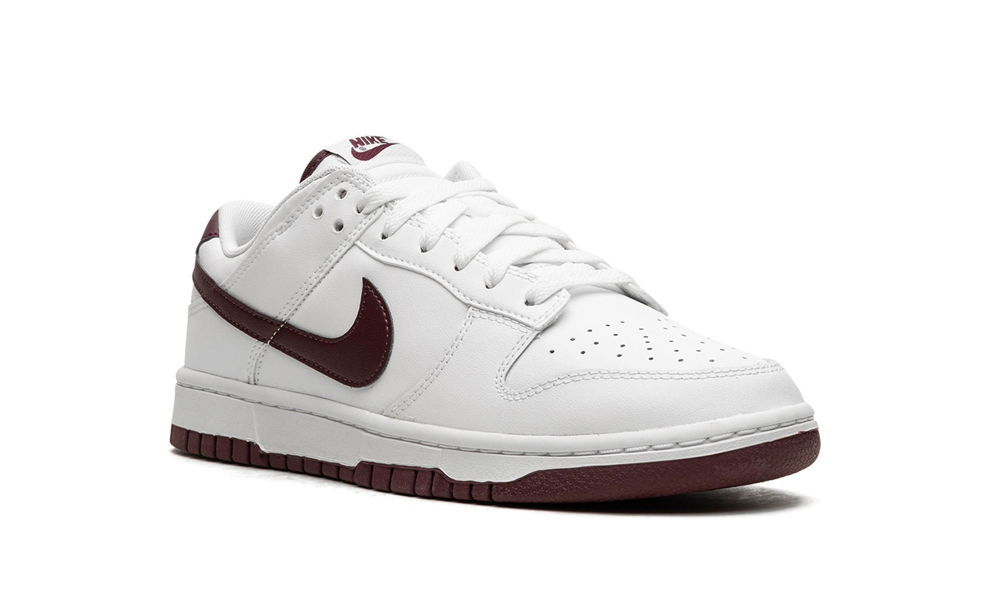 nike dunk low retro white night maroon+DV0831-102+diagnol right view