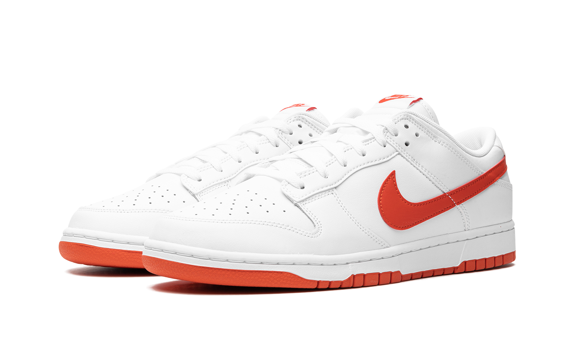 nike dunk low retro white picante red+DV0831-103+diagnol left view