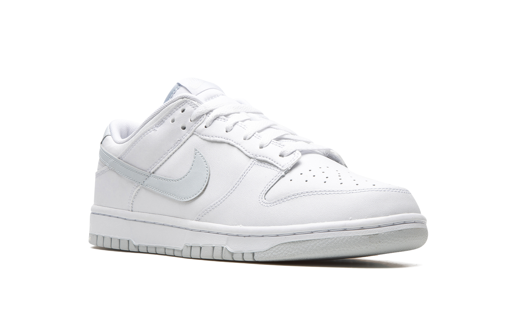 nike dunk low retro white pure platinum+DV0831-101+diagnol right view