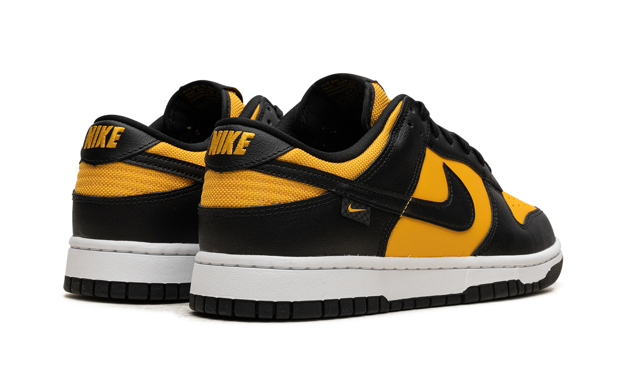 nike dunk low reverse goldenrod 2024+FZ4618-001+diagnol right behind view
