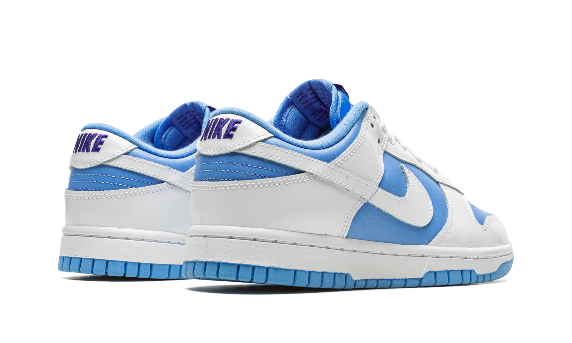 nike dunk low reverse unc women s+DJ9955-101+diagnol right behind view