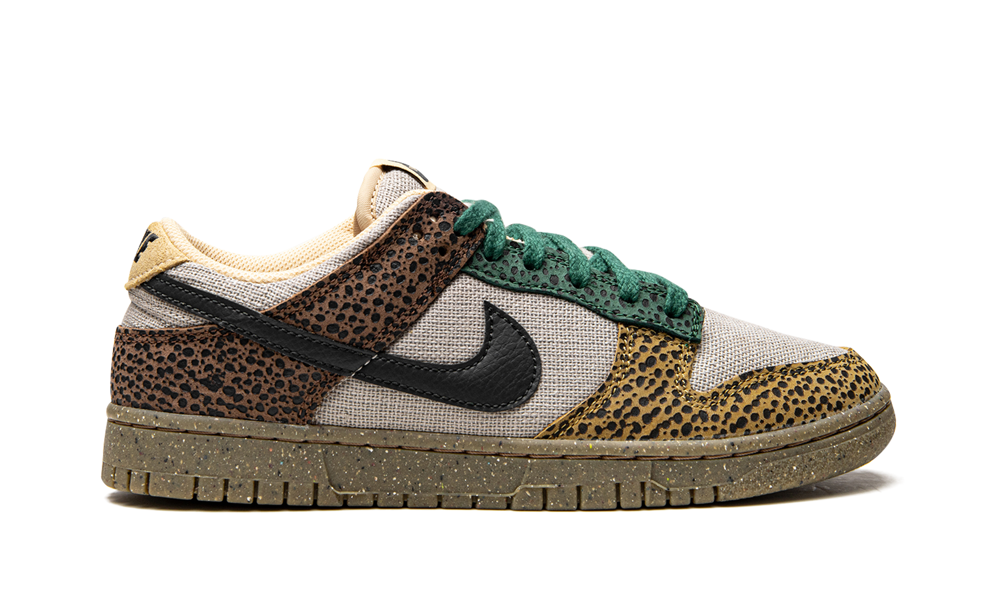 nike dunk low safari golden moss+DX2654-200+right view