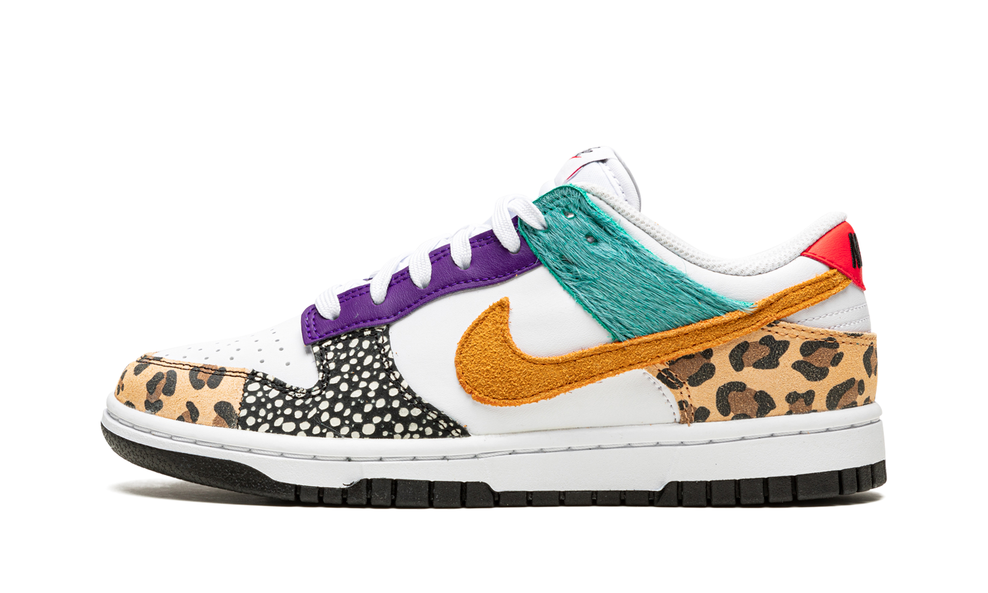 nike dunk low safari mix women s+DN3866-100+diagnol right view 1