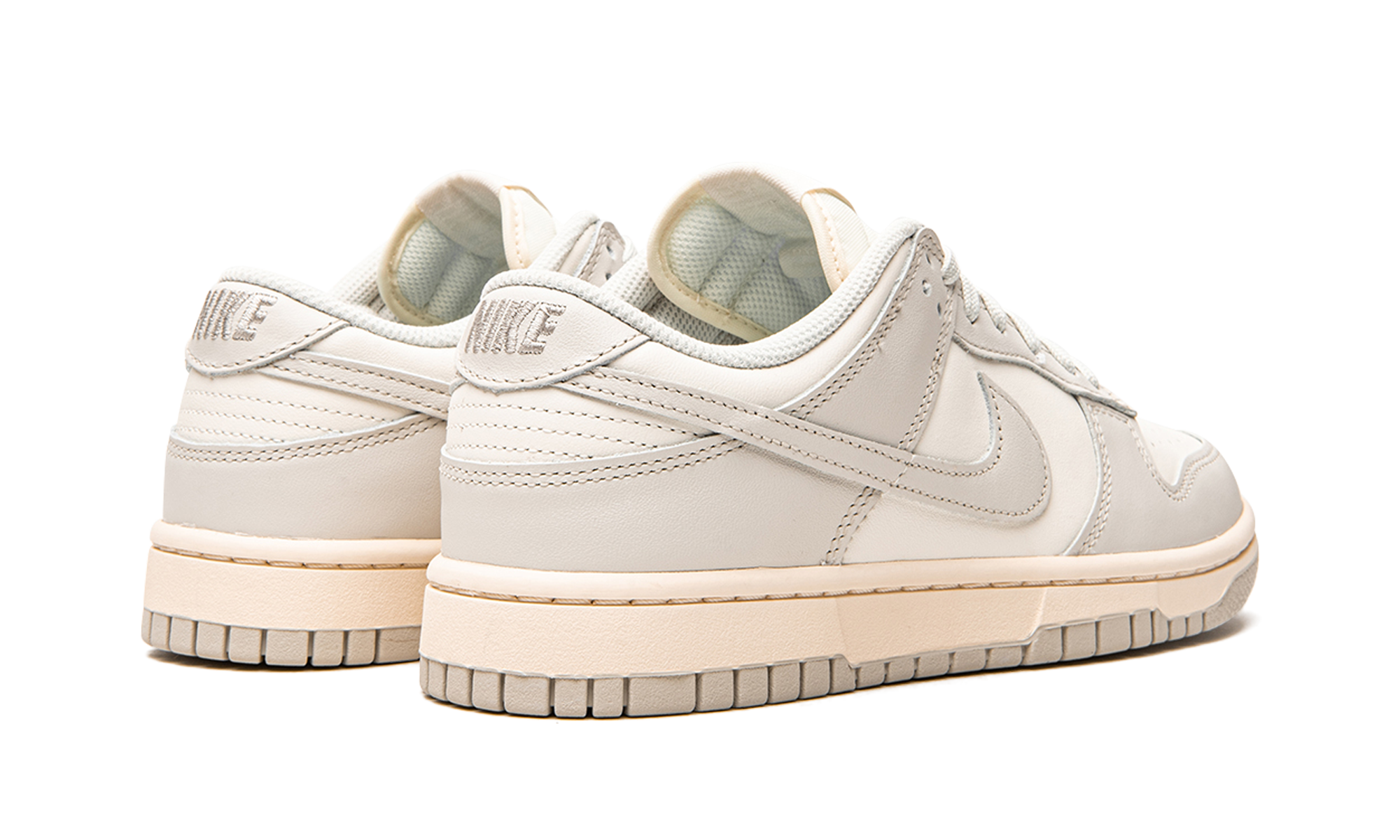 nike dunk low sail light bone women s+DD1503-107+diagnol right behind view