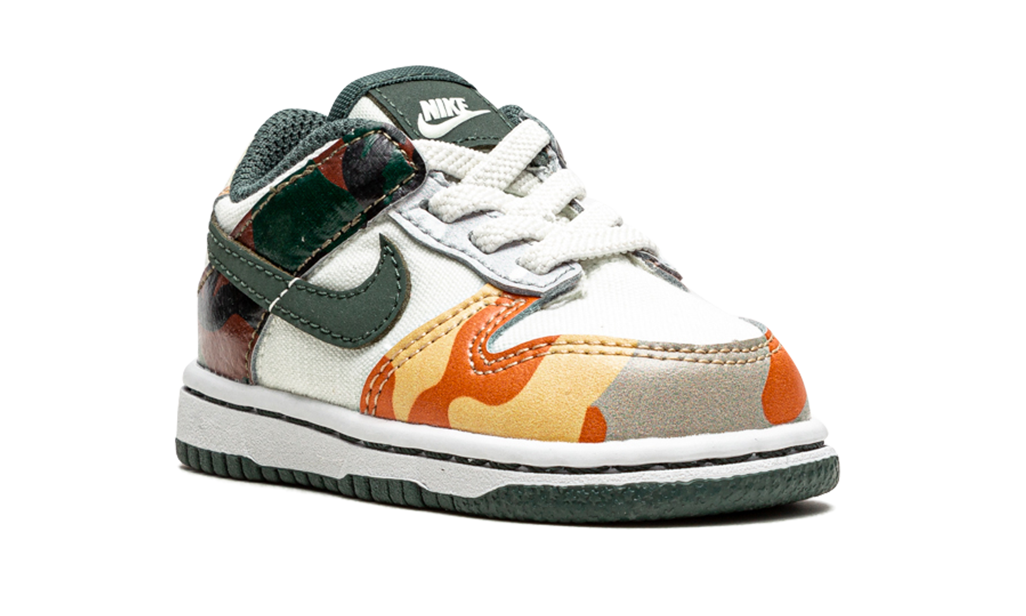 nike dunk low sail multi camo td+DB1902-100+diagnol right view