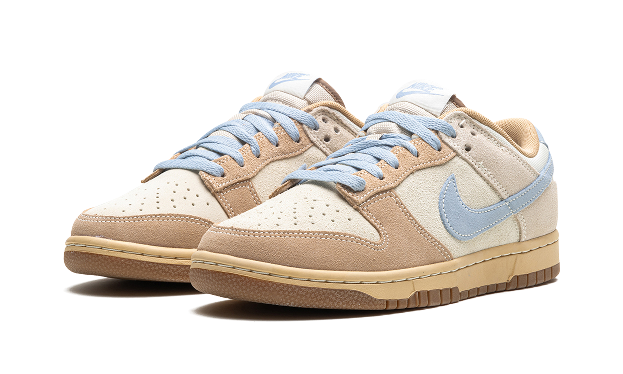 nike dunk low sanddrift light armory blue+HF0106-100+diagnol left view