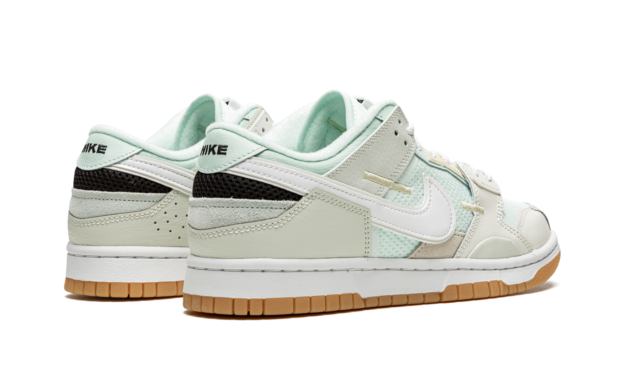 nike dunk low scrap sea glass+DB0500-100+diagnol right behind view