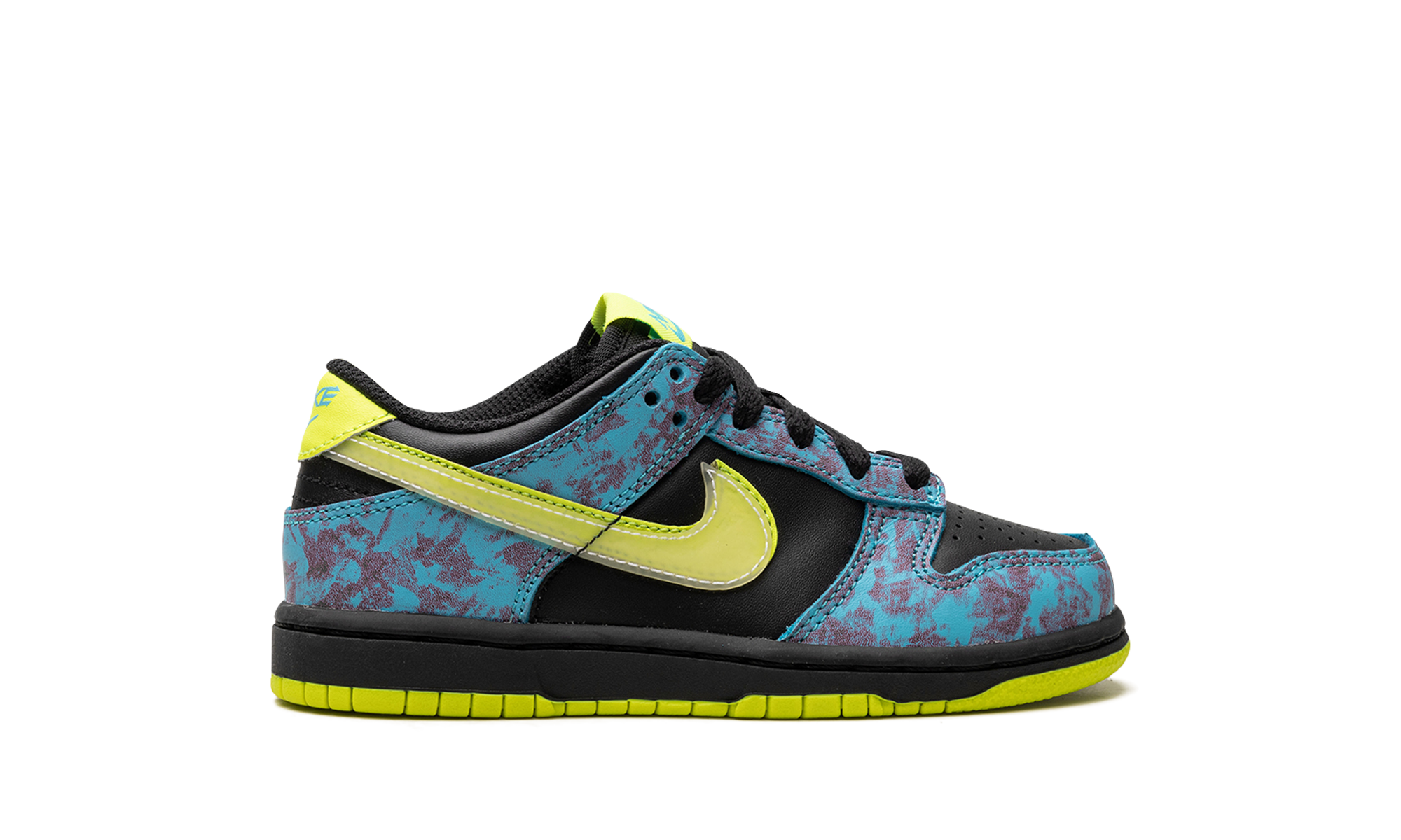 nike dunk low se acid wash baltic blue volt ps+DV1695-900+right view